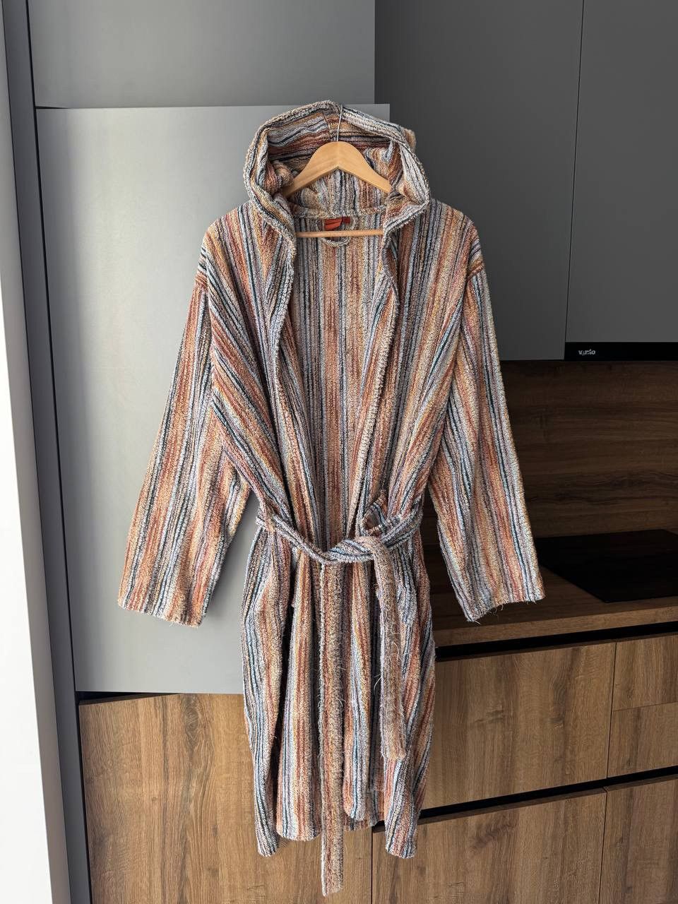 Missoni Vintage MISSONI Hooded Bath Robe Belted Zigzag Towelling Size US M / EU 48-50 / 2 - 1 Thumbnail