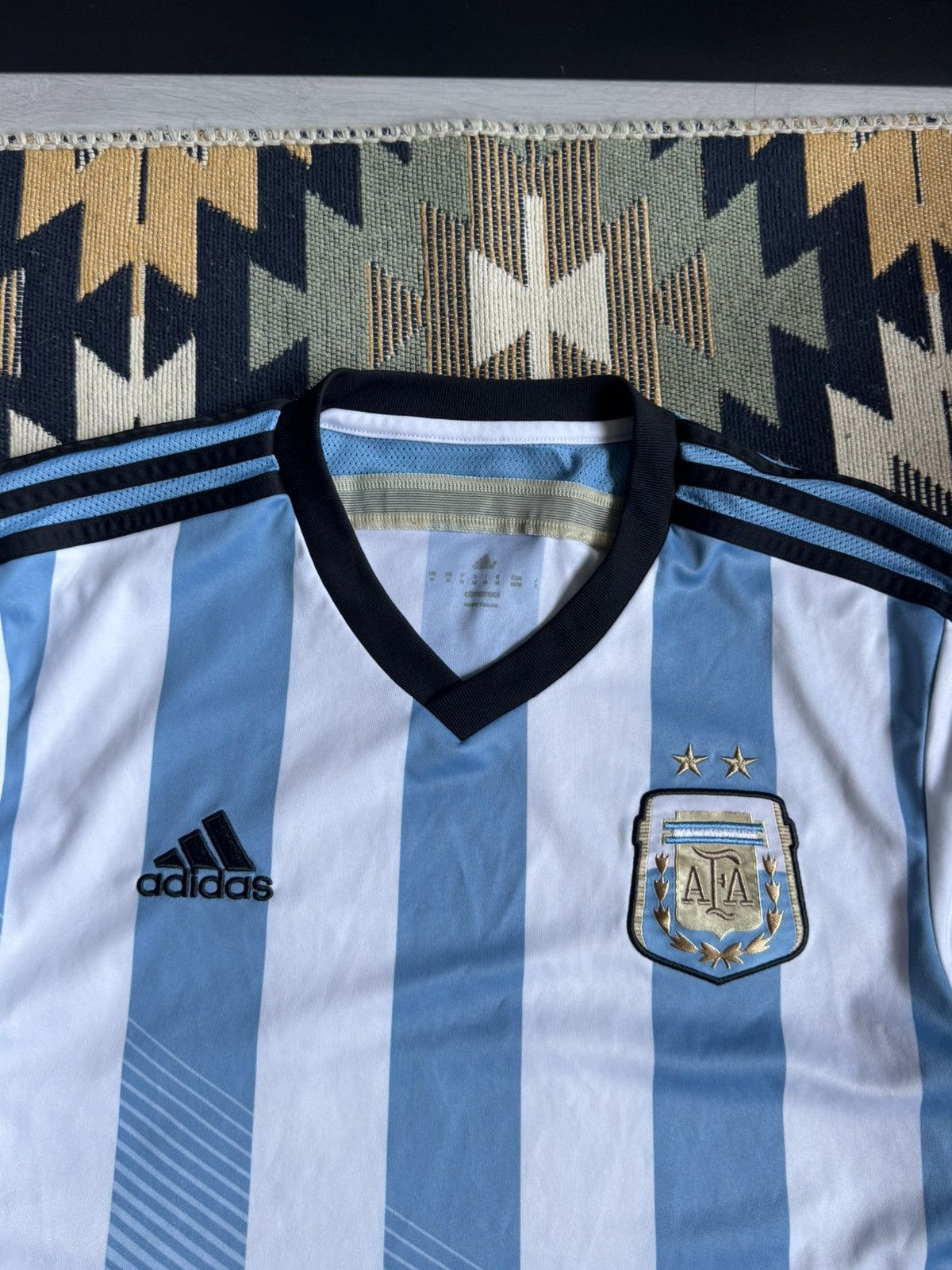 Adidas Vintage Adidas Argentina 2013/15 Blockcore Home Jersey Size US M / EU 48-50 / 2 - 6 Thumbnail
