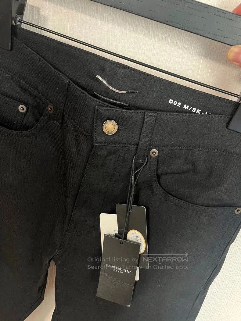 Saint Laurent Paris Saint Laurent D02 Men's Black Jeans. Size US 30 / EU 46 - 2 Thumbnail