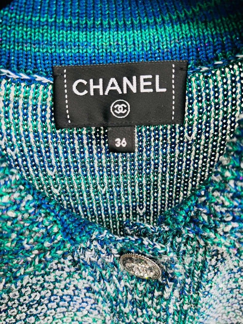 Chanel Chanel 23P knitted four-pocket sequin glitter jacket Size XS / US 0-2 / IT 36-38 - 3 Thumbnail