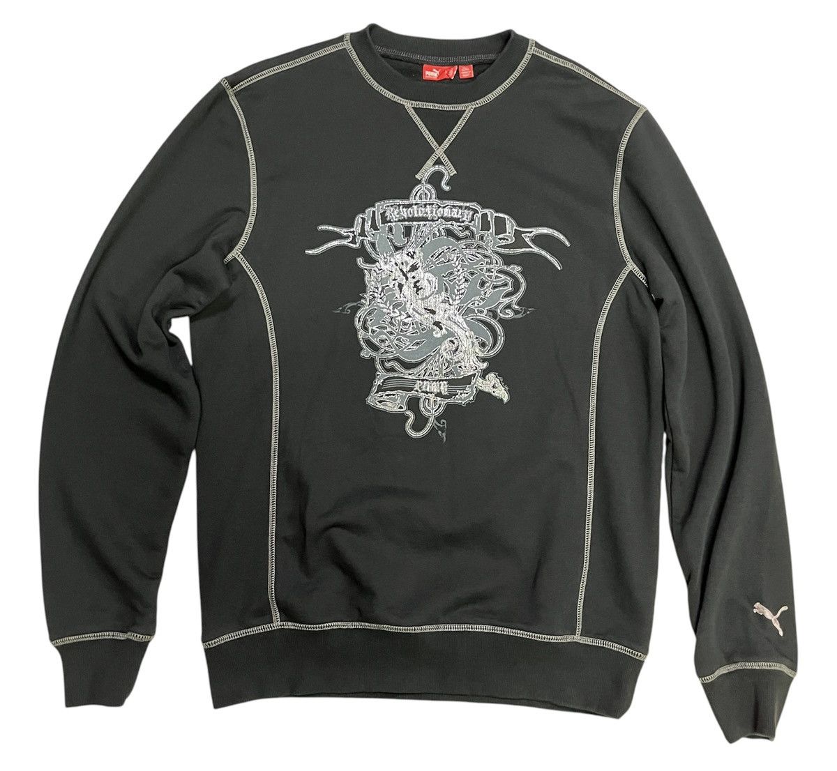 Puma × Vintage Puma Revolutionary Gothic Print Sweatshirt Size US M / EU 48-50 / 2 - 1 Thumbnail