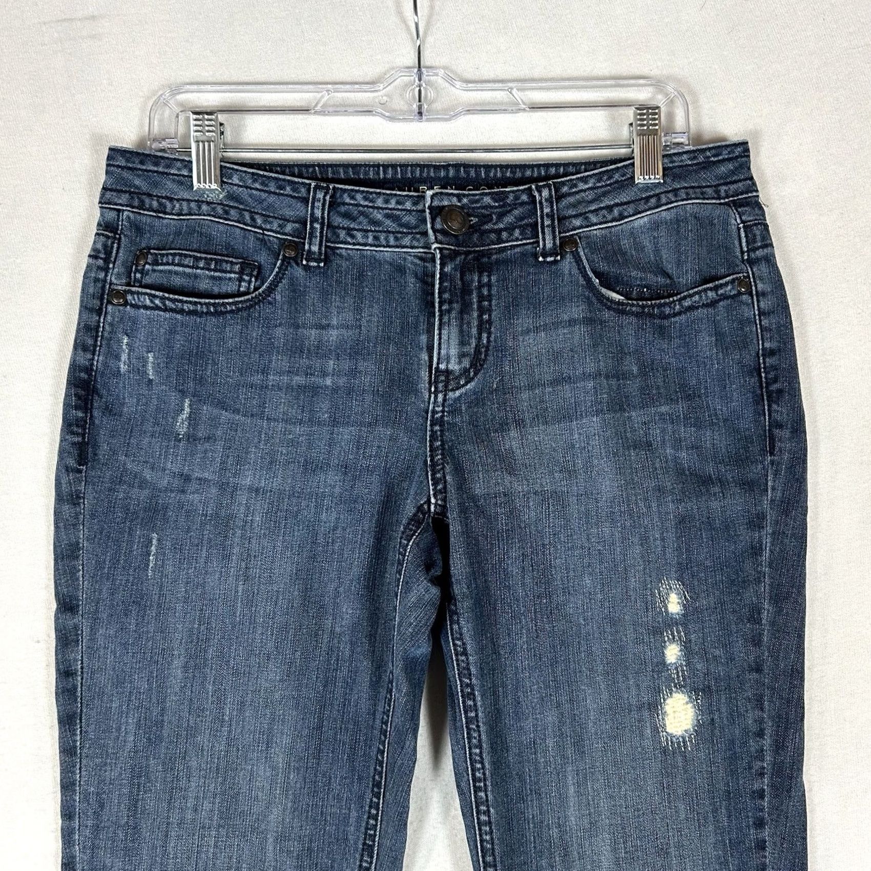 Vintage LC Lauren Conrad Jeans Women's 8 Blue Denim Straight Mid Rise 5-Pocket Cotton Spandex Regular Rise Jeans Womens Size 30" / US 8 / IT 44 - 2 Thumbnail