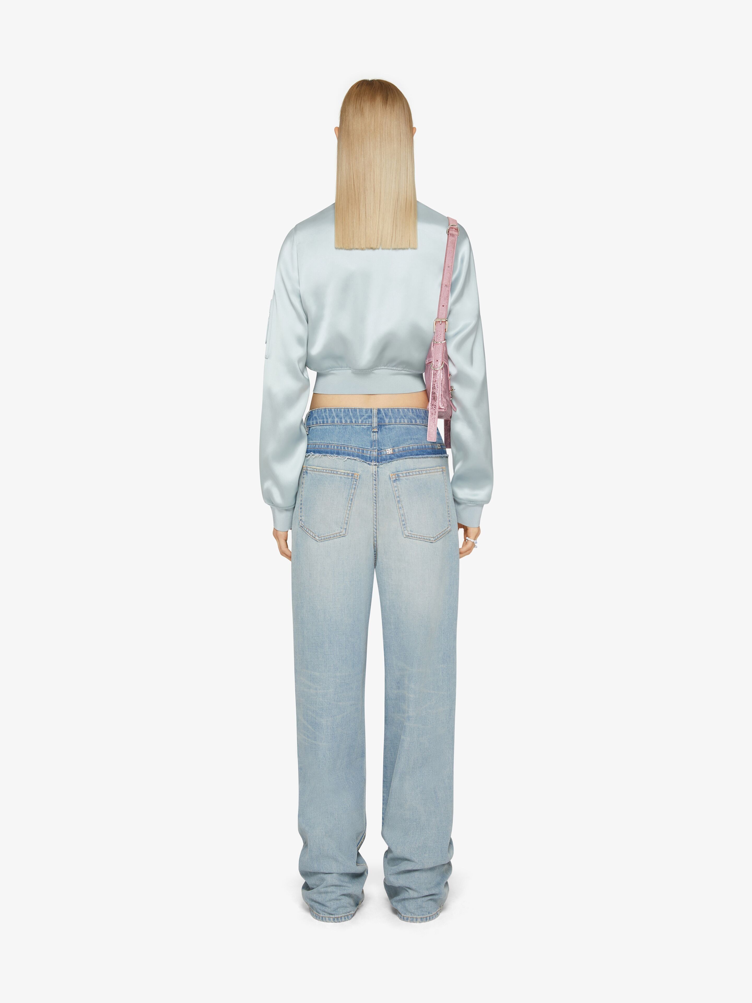 Givenchy o1mle0325 Big Mix Denim Jeans in Pale Blue Size 28" / US 6 / IT 42 - 4 Thumbnail