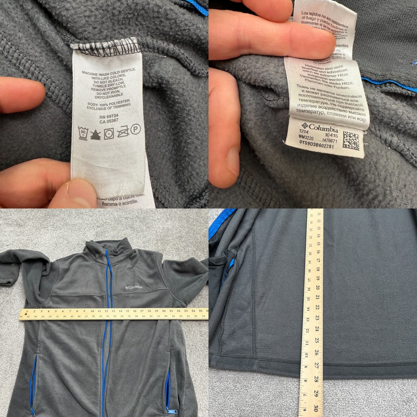 Vintage Columbia Steens Mountain Fleece Jacket Mens XL Gray Blue Full Zip Outdoor Hiking Jacket Size US XL / EU 56 / 4 - 8 Thumbnail