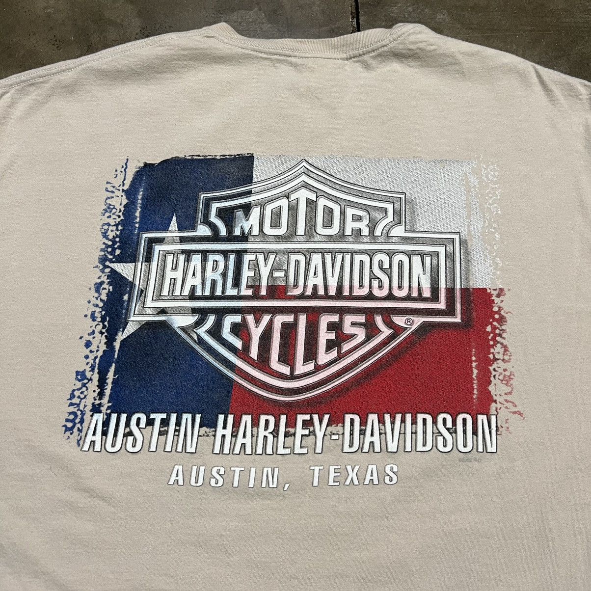 Harley Davidson Vintage Harley Davidson Austin Texas Biker Motorcycle Tshirt Size US XL / EU 56 / 4 - 3 Thumbnail
