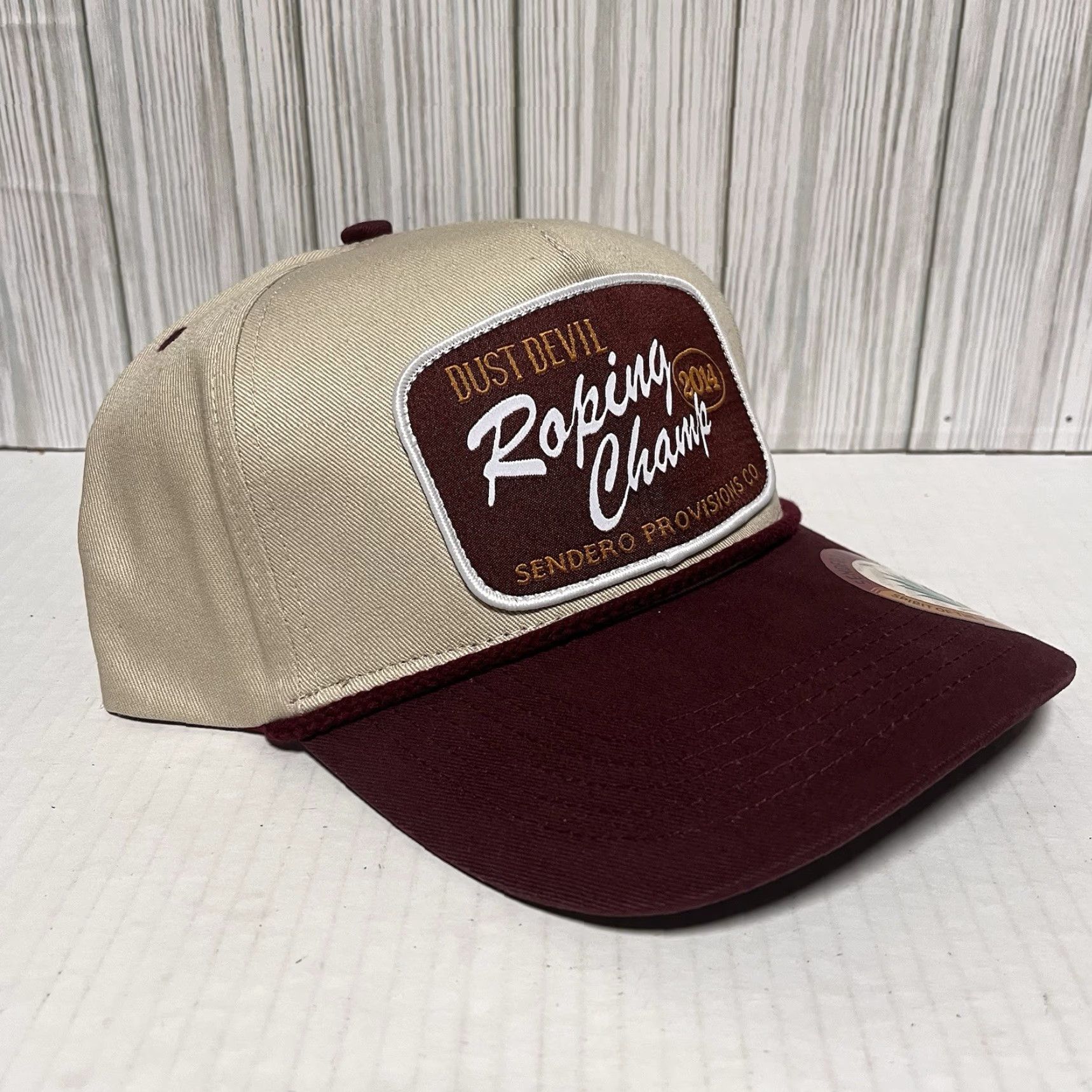 Vintage Sendero Provisions Hat Snapback Casual Men One Size Brown Cotton Polyester Knit Dust Devil Roping Champ Rope Trucker Adjustable Breathable Vintage: No Size ONE SIZE - 3 Thumbnail