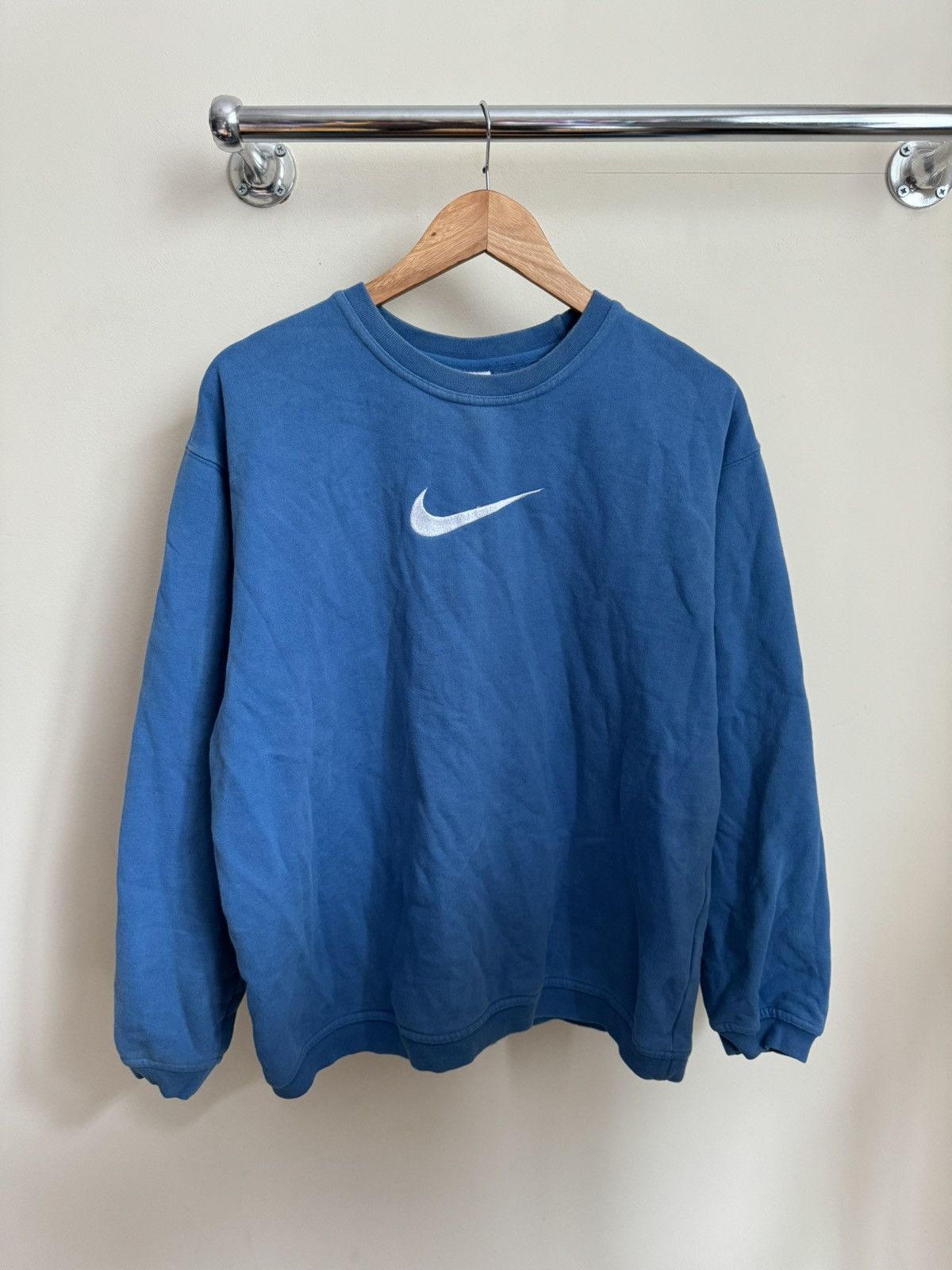 Nike × Vintage Vintage 90s Nike Big Logo Sweatshirt Size US M / EU 48-50 / 2 - 1 Thumbnail