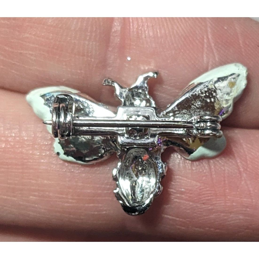 Other Vintage Blue And Silver Tone Mini Bee Brooch Size ONE SIZE - 4 Thumbnail