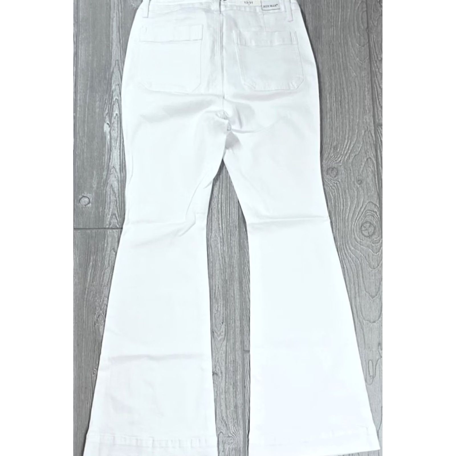 Vintage Judy Blue White High Waist Flare Button Fly Jeans Womens 33x33 Size 36" / US 14 / IT 50 - 4 Thumbnail