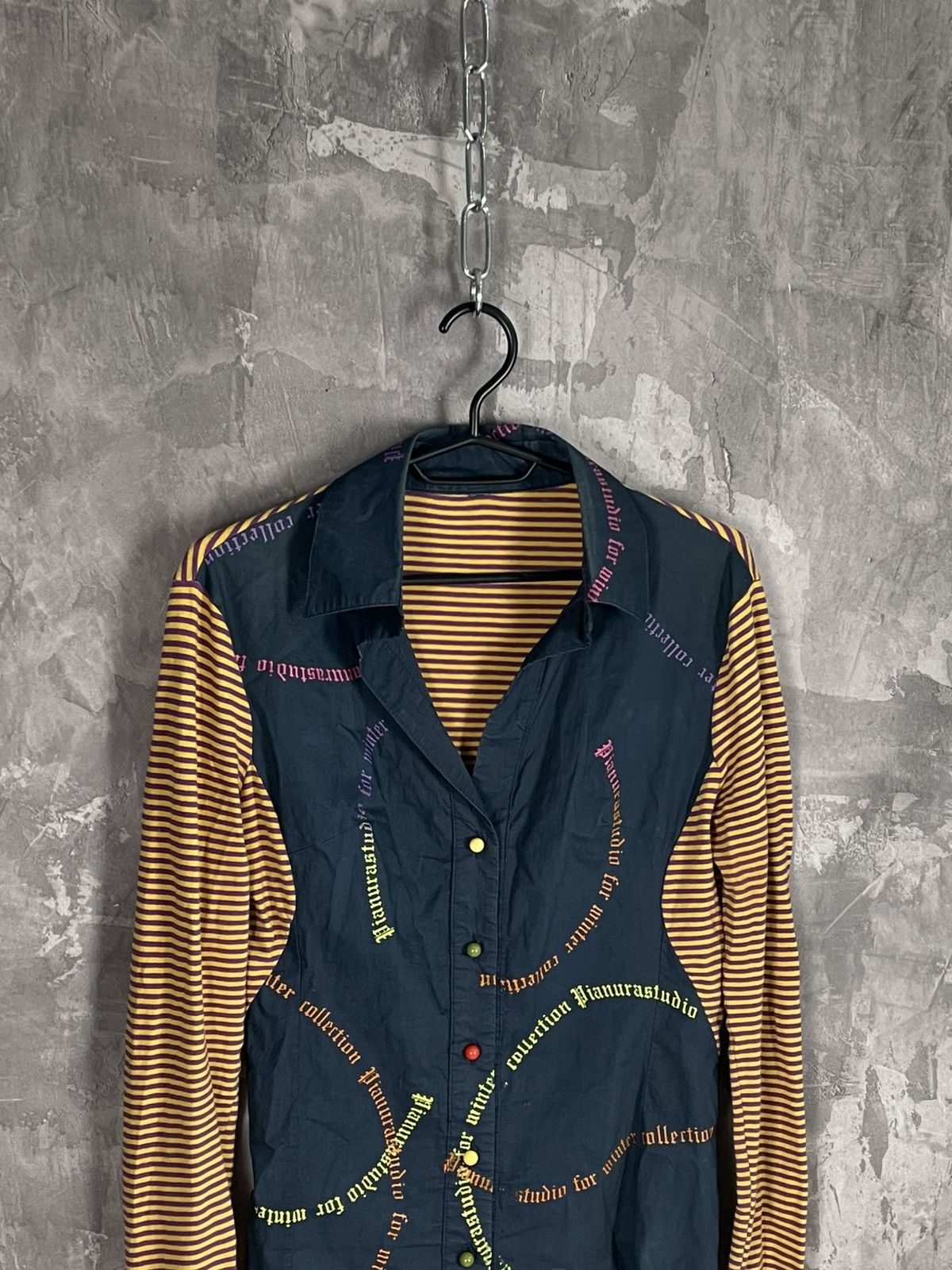 Other Y2K Coloured Avant Garde Type Button Up Shirt Size M / US 6-8 / IT 42-44 - 7 Thumbnail