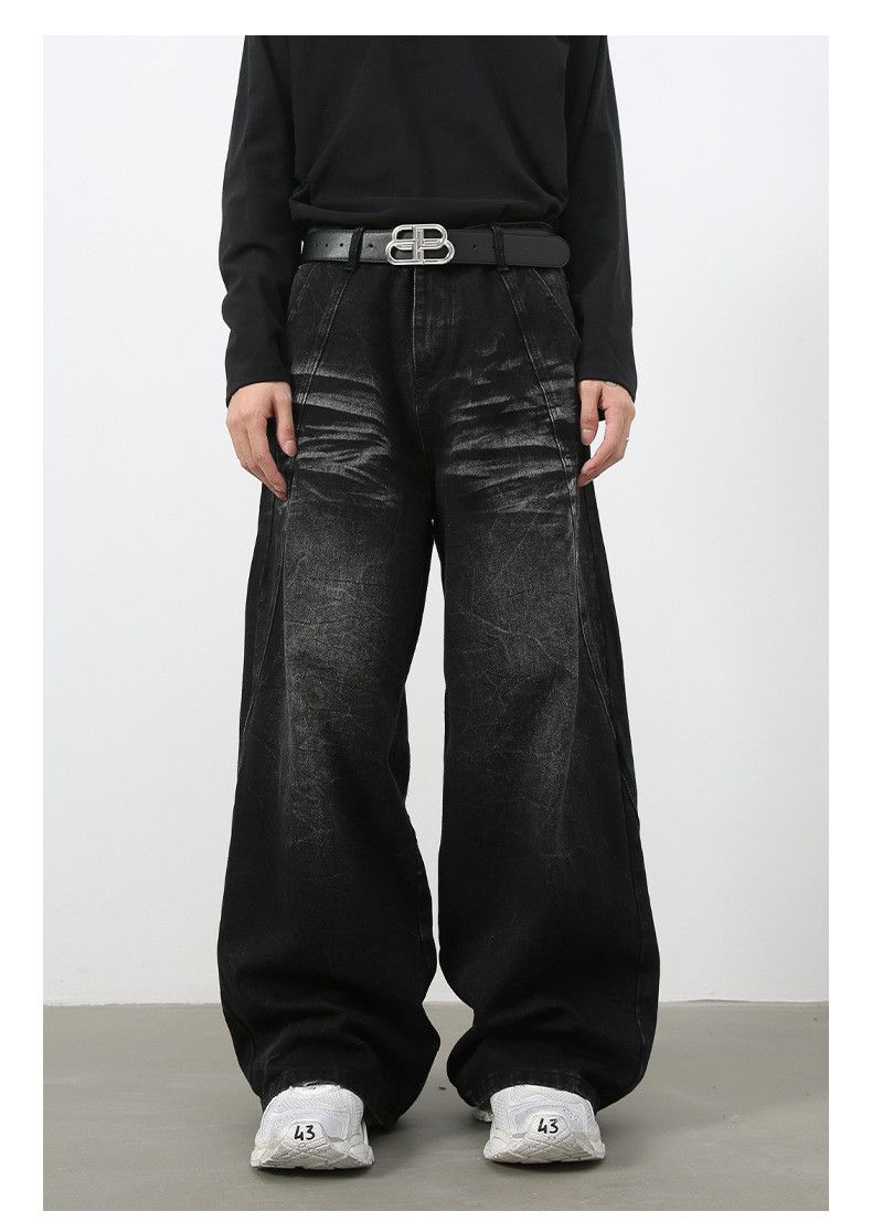 Japanese Brand × Jean American high street stitching washed distressed loose jeans Size US 32 / EU 48 - 2 Thumbnail