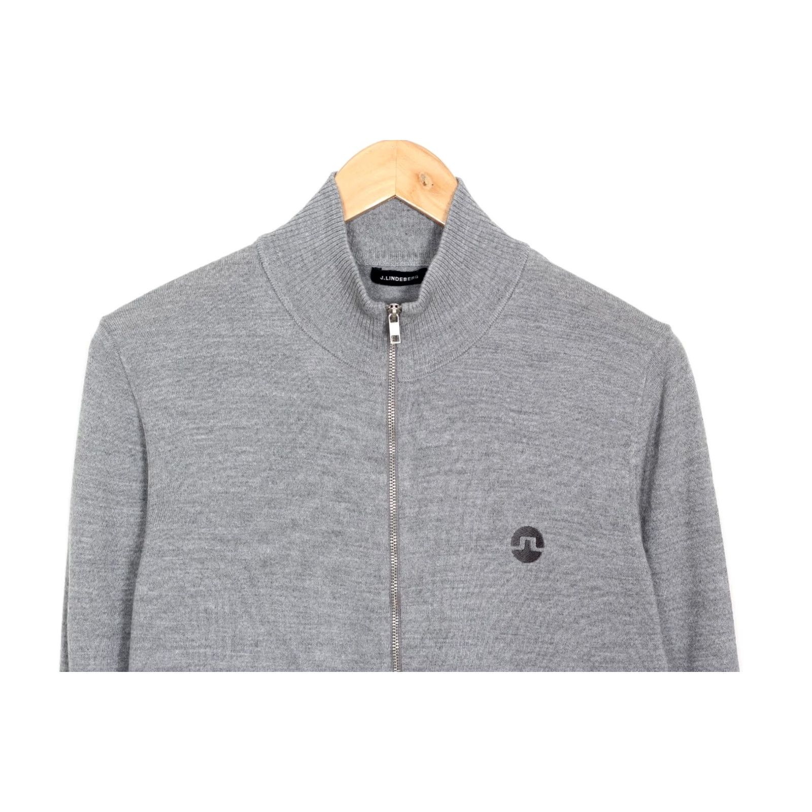 J.Lindeberg J.LINDEBERG Kian Full Zip Tour Merino Jumper Sweater Men L Grey VR3568 Size US L / EU 52-54 / 3 - 2 Thumbnail