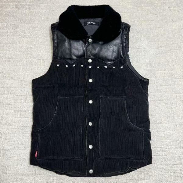 Marblesoda MARBLES Down Vest Leather Panel S Japan Size US S / EU 44-46 / 1 - 1 Thumbnail