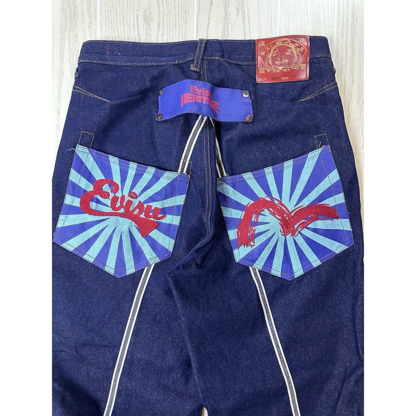 Evisu × Japanese Brand Vintage Evisu Heritage Japan Jeans Size US 34 / EU 50 - 7 Thumbnail