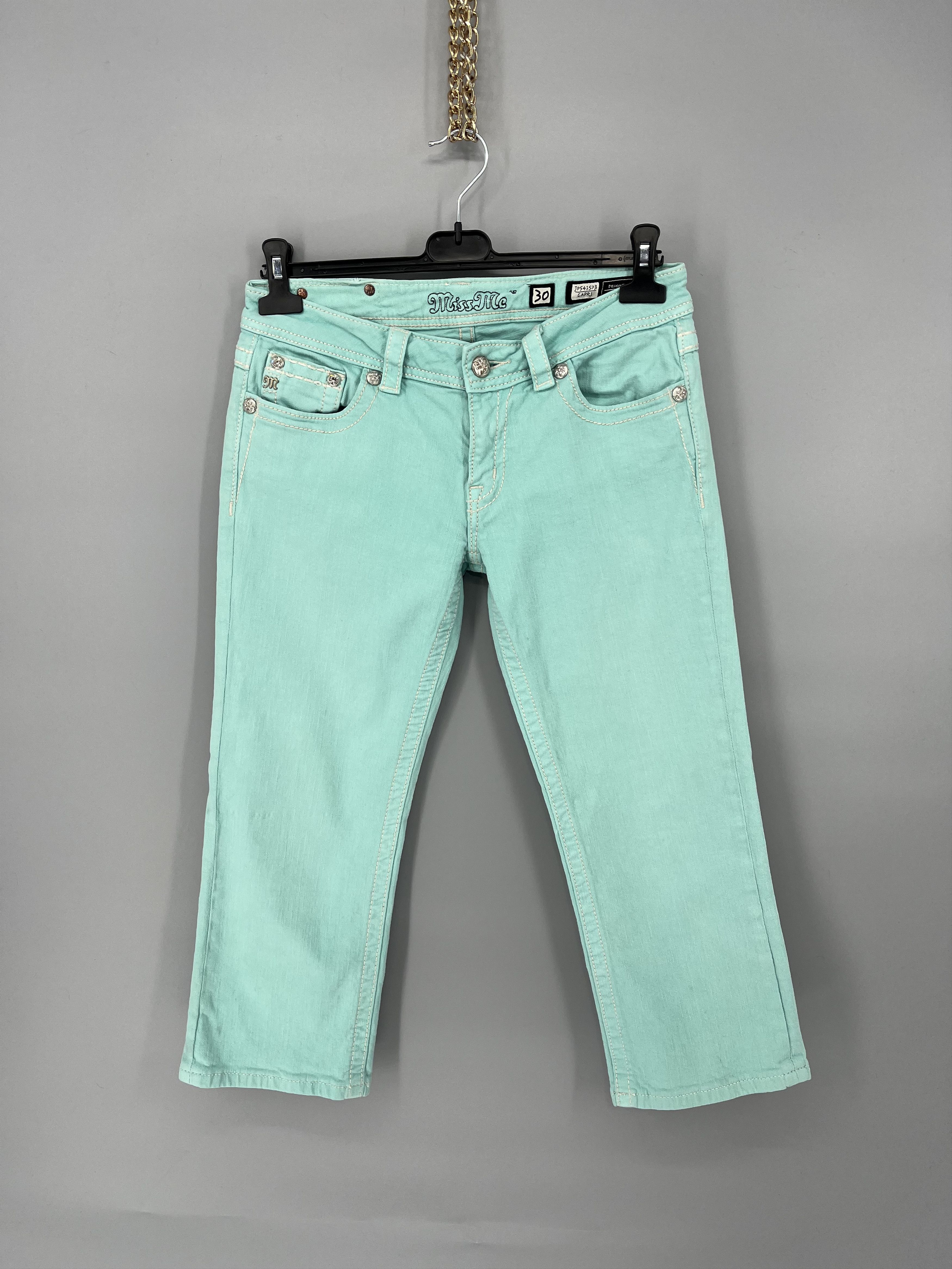 Japanese Brand Miss Me Easy cropped Jeans Women's Size 30 Blue Denim Size 30" / US 8 / IT 44 - 1 Thumbnail