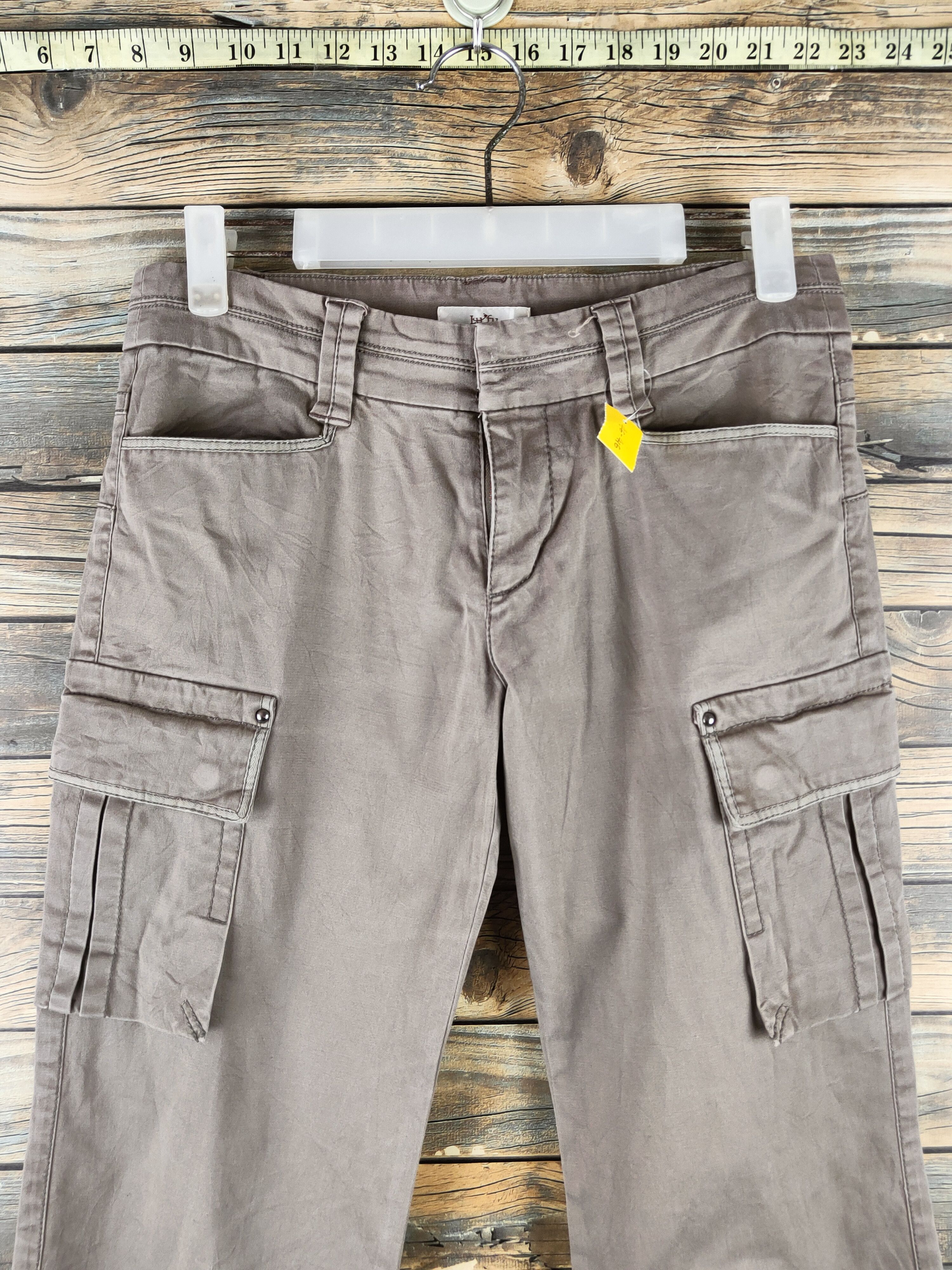 Japanese Brand DL Lufu Beige Multipocket Cargo Pants #46-416 Size 26" / US 2 / IT 38 - 2 Thumbnail