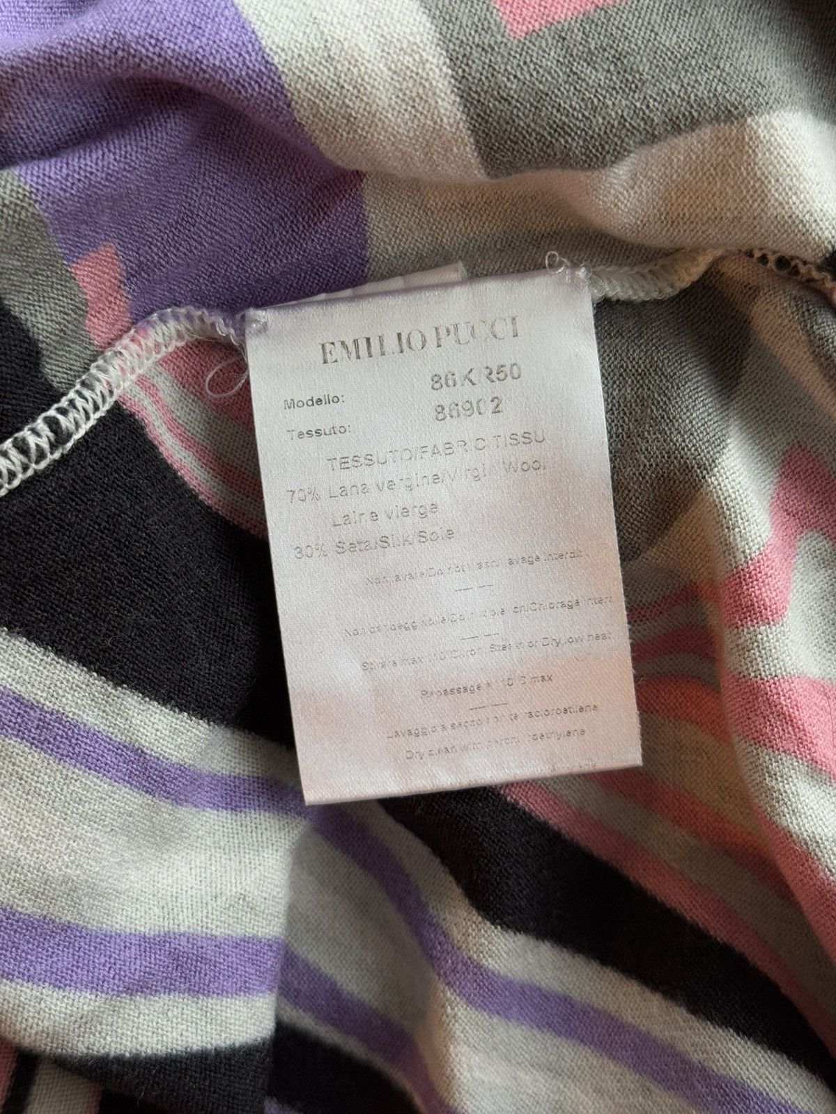 Designer × Emilio Pucci × Vintage Emilio Pucci wool silk blend coloured sweater Size L / US 10 / IT 46 - 6 Thumbnail