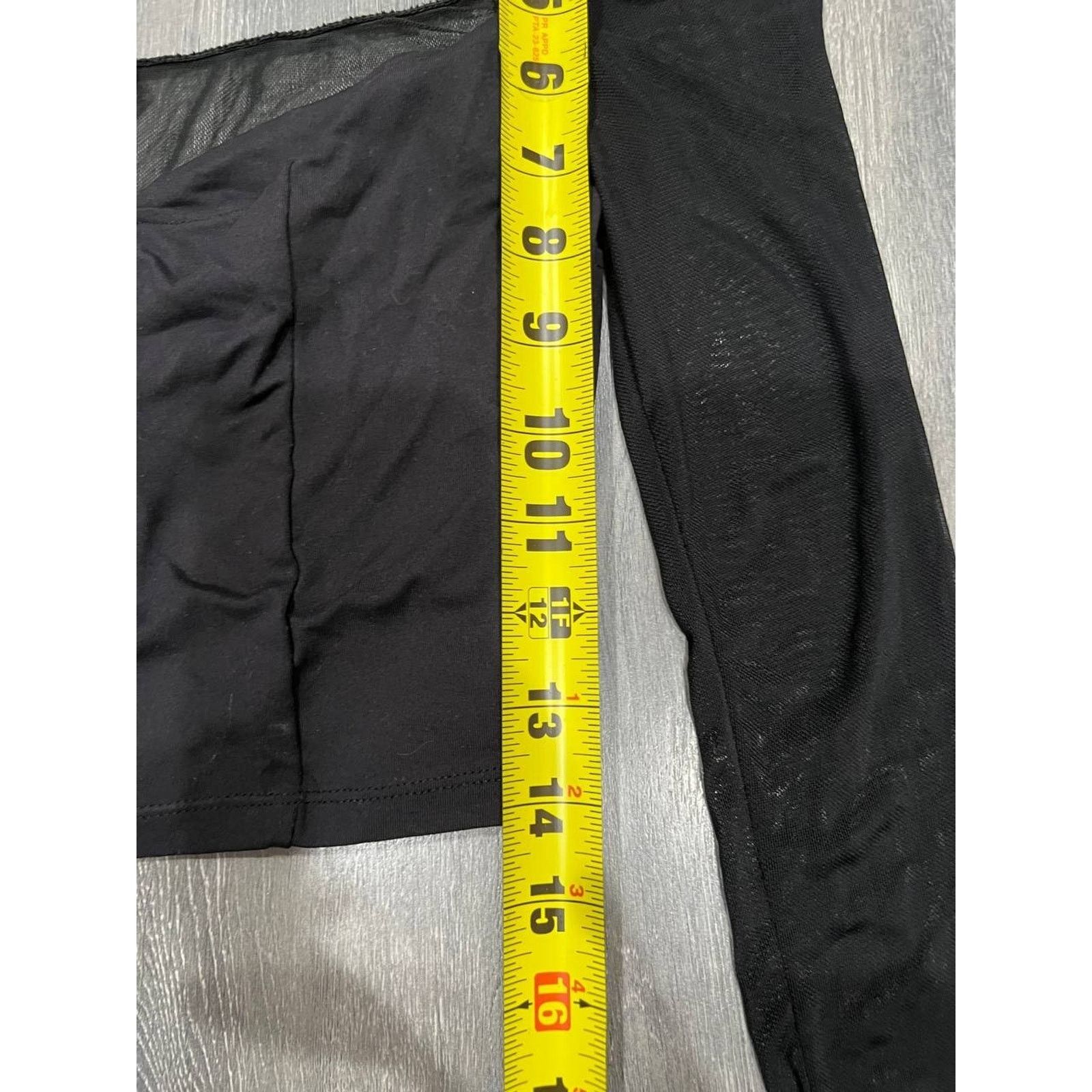 Free People Free People Black Sheer Tank Y2K Long Top Small A003251 Size S / US 4 / IT 40 - 6 Thumbnail