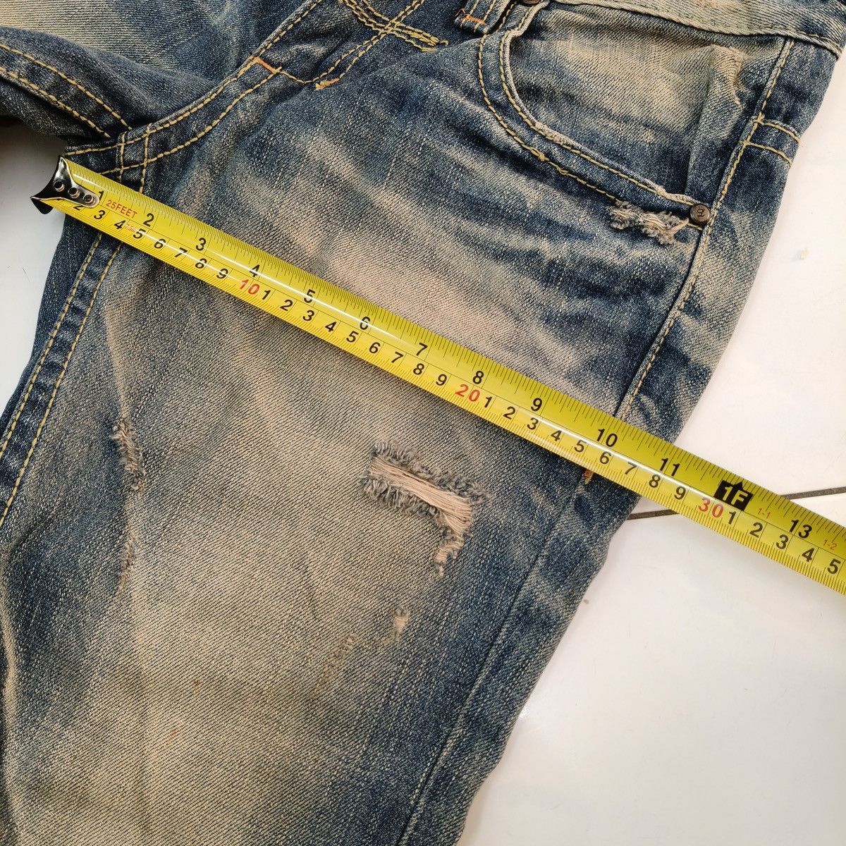 Japanese Brand Vintage Japanese Lolita Jeans Mud Wash Distressed Denim Size US 28 / EU 44 - 13 Thumbnail