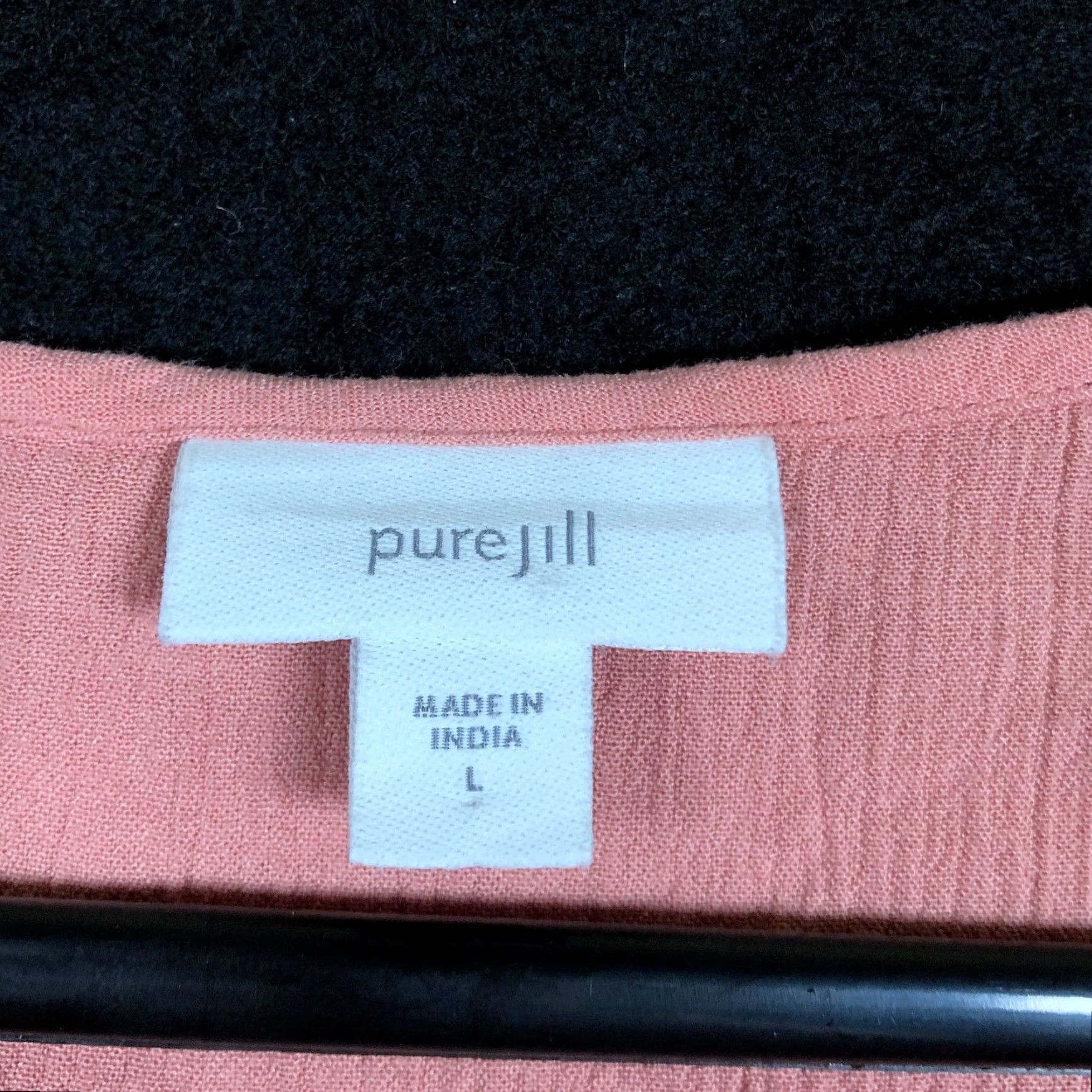 Vintage Pure Jill Shirt Womens Blush Pink 100% Viscose Long Sleeve Henley Large Size L / US 10 / IT 46 - 6 Thumbnail