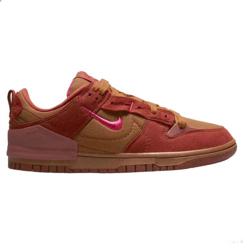 image of Nike Dunk Low Disrupt 2 Desert Bronze Shoes in Red, Men's (Size 9)