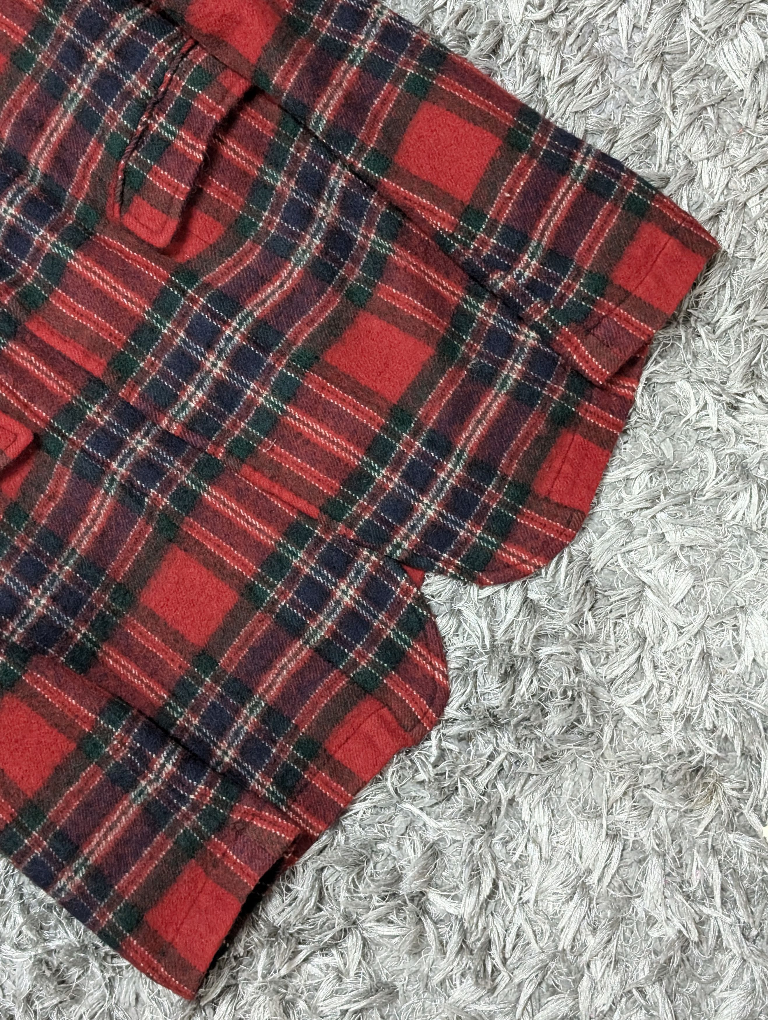 Comme des Garcons A/W 1998 Comme Des Garcons Red Check Wool Jacket Winter Coat Size M / US 6-8 / IT 42-44 - 6 Thumbnail