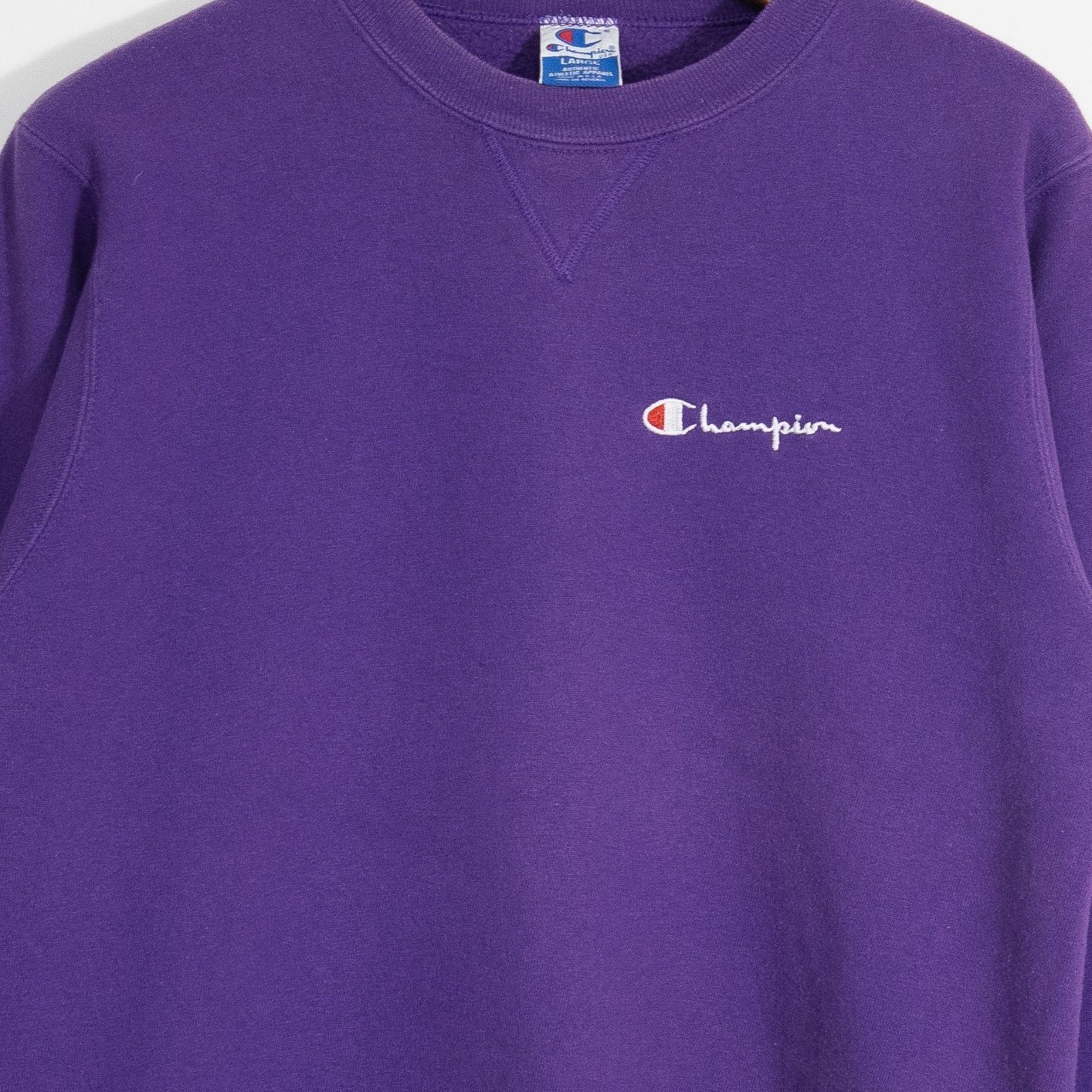 Champion Vintage 90s Champion Blank Sweatshirt Large - Faded Sunfaded Size US L / EU 52-54 / 3 - 3 Thumbnail