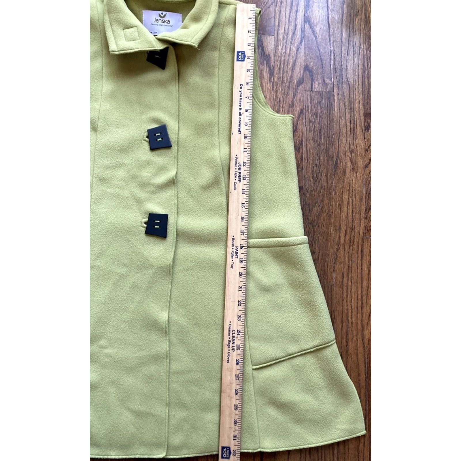 Vintage Janska Fleece Vest Womens Small Light Green Pockets Art to Wear USA Made Size S / US 4 / IT 40 - 5 Thumbnail