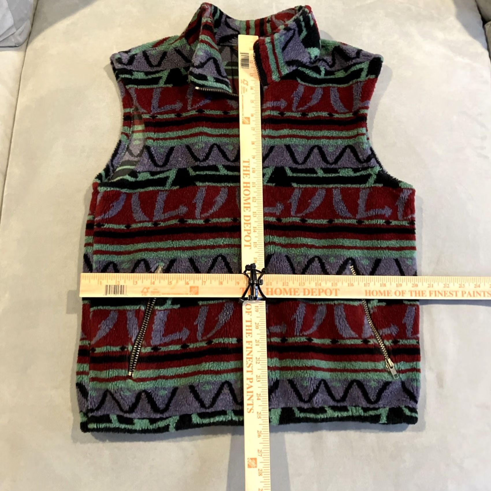 Vintage VINTAGE Tsunami Vest Women's Medium Aztec Print Fleece Western Wear - Size M / US 6-8 / IT 42-44 - 3 Thumbnail