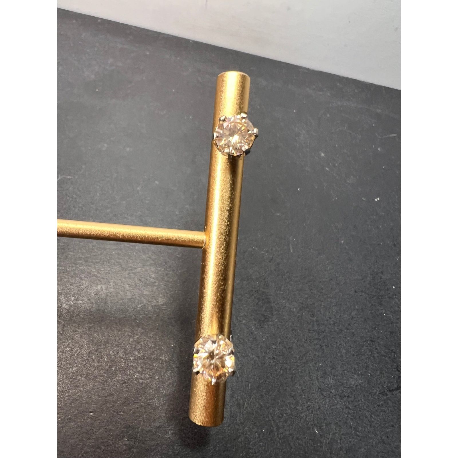 Other 14k white gold champagne CZ stud earrings 6.7mm Size ONE SIZE - 10 Thumbnail