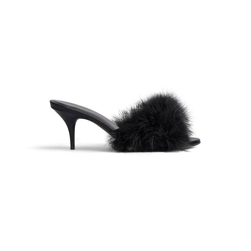 Balenciaga o1la1rc1a1125 Boudoir 70mm Sandals in Black Size US 7 / IT 37 - 1 Thumbnail