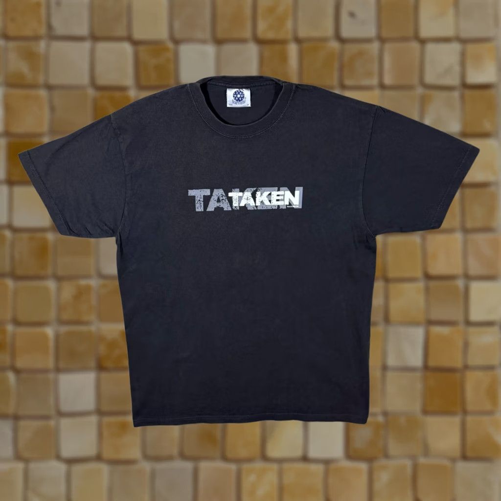 Logo 7 Taken (2008) Movie Promo Logo Spellout Graphic Faded Black T-Shirt Medium Mens Shirt Short Sleeve Cotton Logo Black 2008 Movie Promo Mens M Size US M / EU 48-50 / 2 - 1 Thumbnail