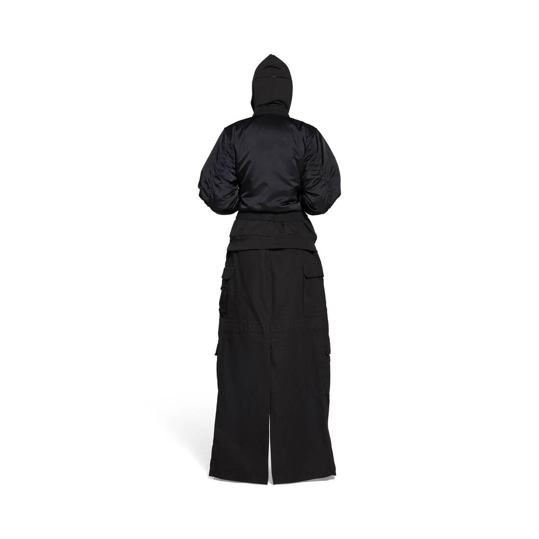 Balenciaga o1bcso1str0525 Shrunk Bomber Jacket in Black Size M / US 6-8 / IT 42-44 - 4 Thumbnail