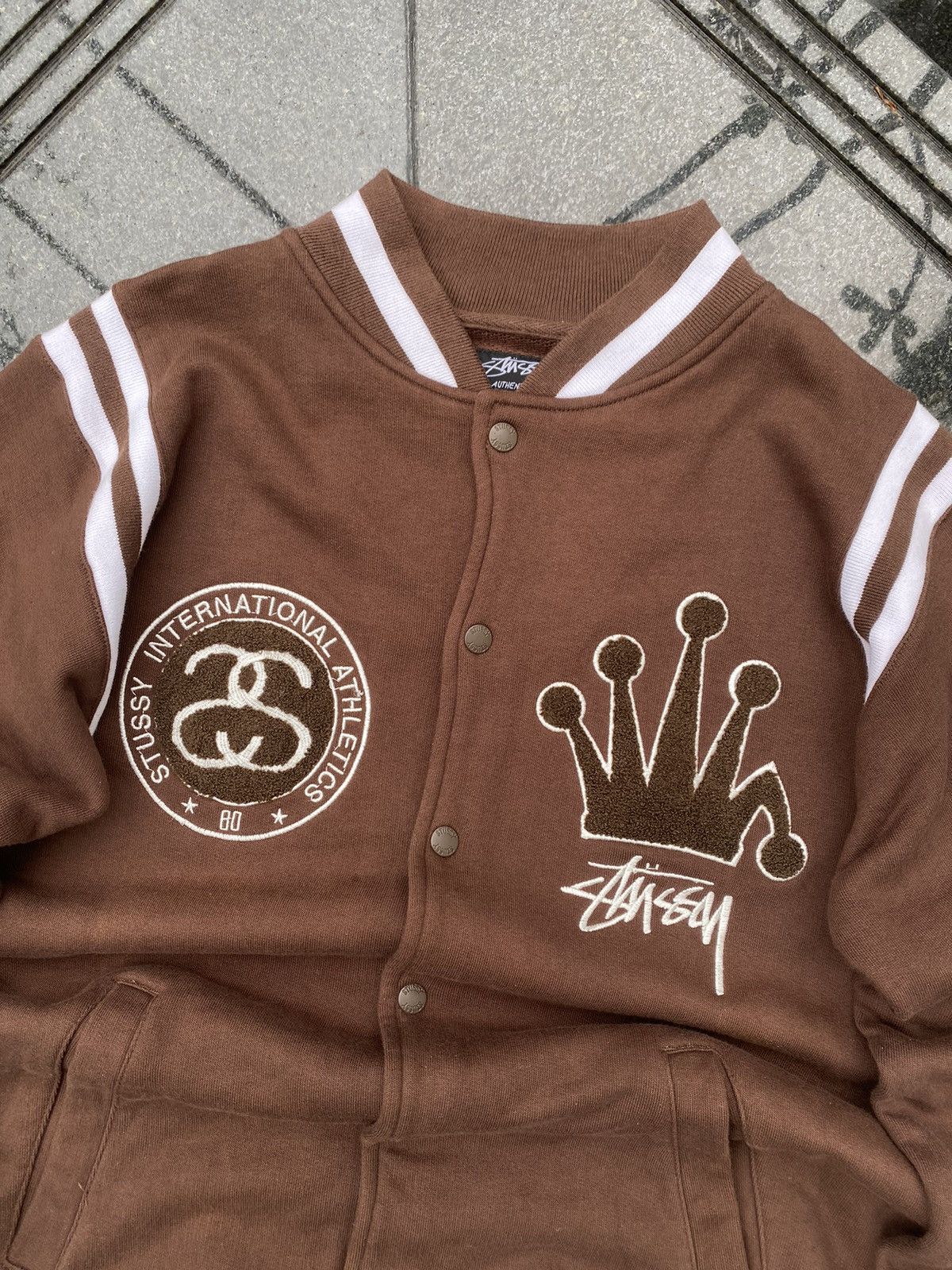 Stussy × Vintage 90S STUSSY MULTI LOGO VARSITY RARE RETRO Y2K COLLEGE JACKET Size US L / EU 52-54 / 3 - 2 Thumbnail