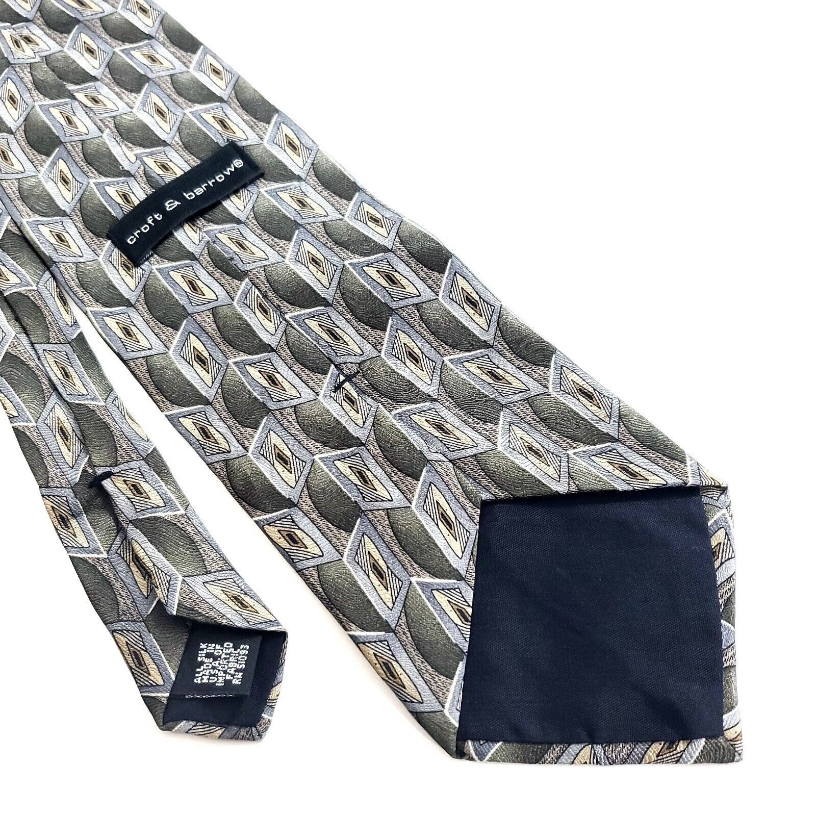 Croft & Barrow Croft & Barrow Green Tan Geometric Abstract Print Short Wide Size ONE SIZE - 5 Thumbnail