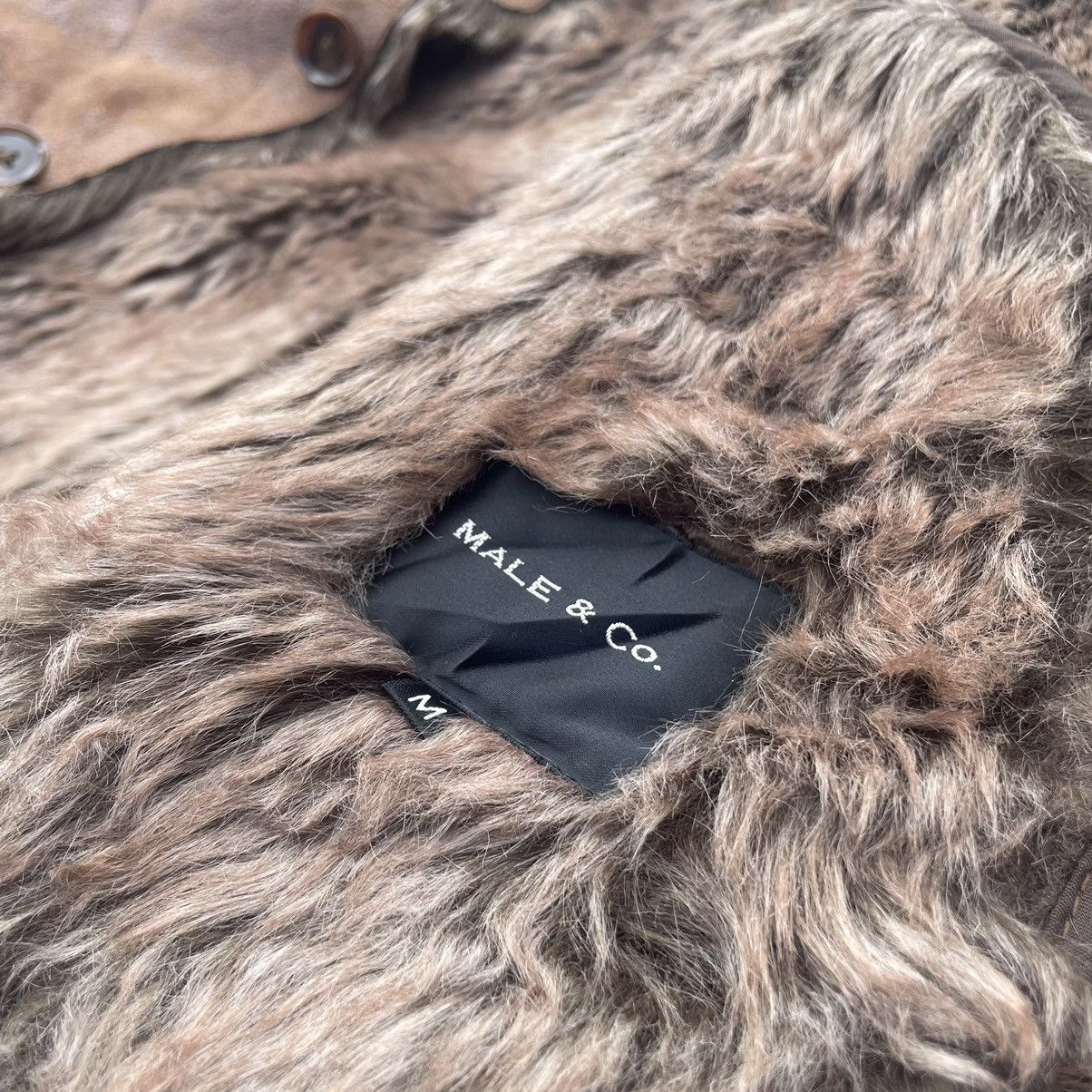 Le Grande Bleu (L.G.B.) 🇯🇵 MALE & CO SUEDE LEATHER LINED FUR SHERPA HEAVY COAT Size US M / EU 48-50 / 2 - 14 Thumbnail