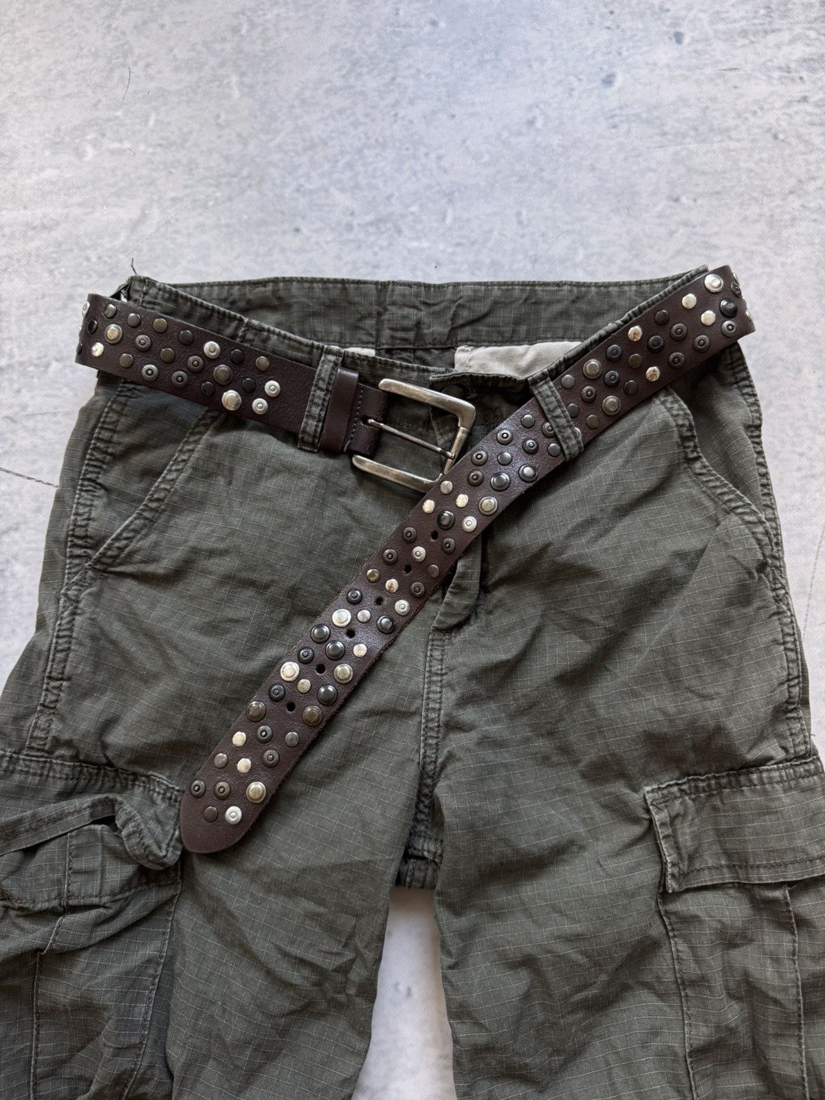 Vintage Y2K streetwear leather belt Size ONE SIZE - 1 Thumbnail
