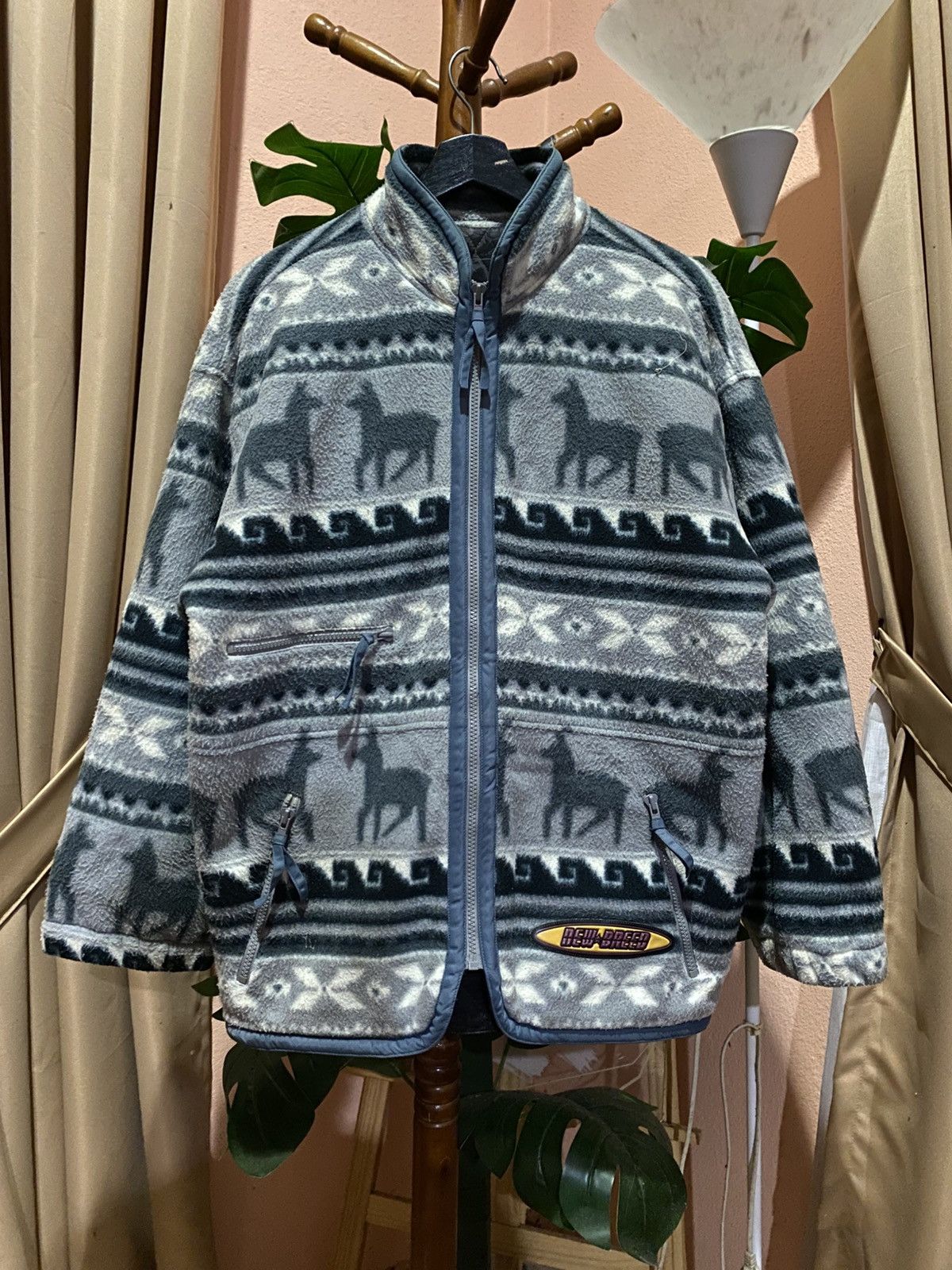 Vintage Vintage New Breed Aztec Pattern Fleece Jacket | 90s Outdoor Size US M / EU 48-50 / 2 - 3 Thumbnail