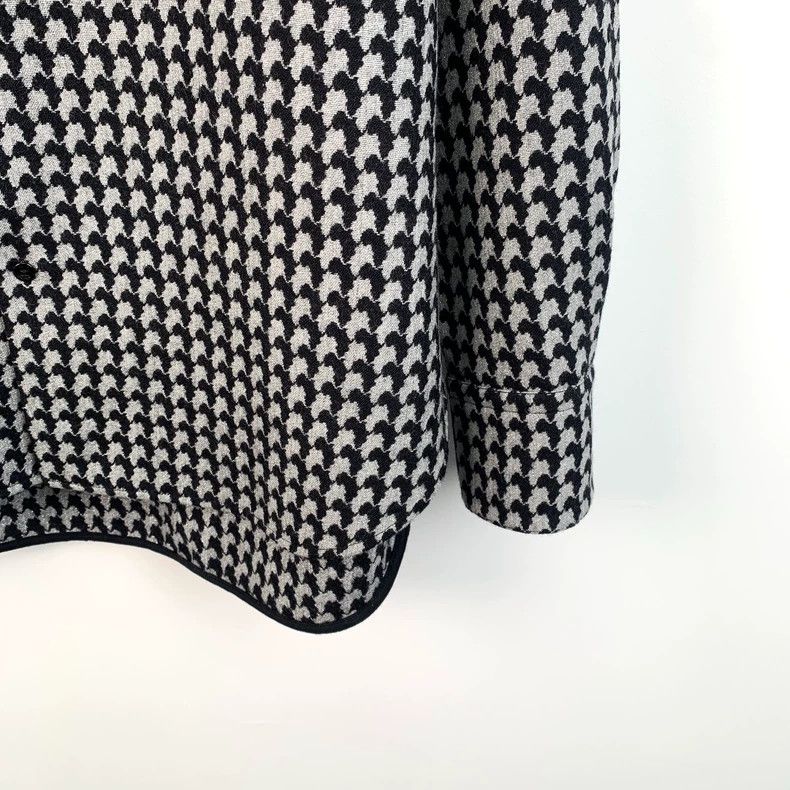 Louis Vuitton Louis Vuitton Black houndstooth full-print wool lapel long Size US XL / EU 56 / 4 - 4 Thumbnail