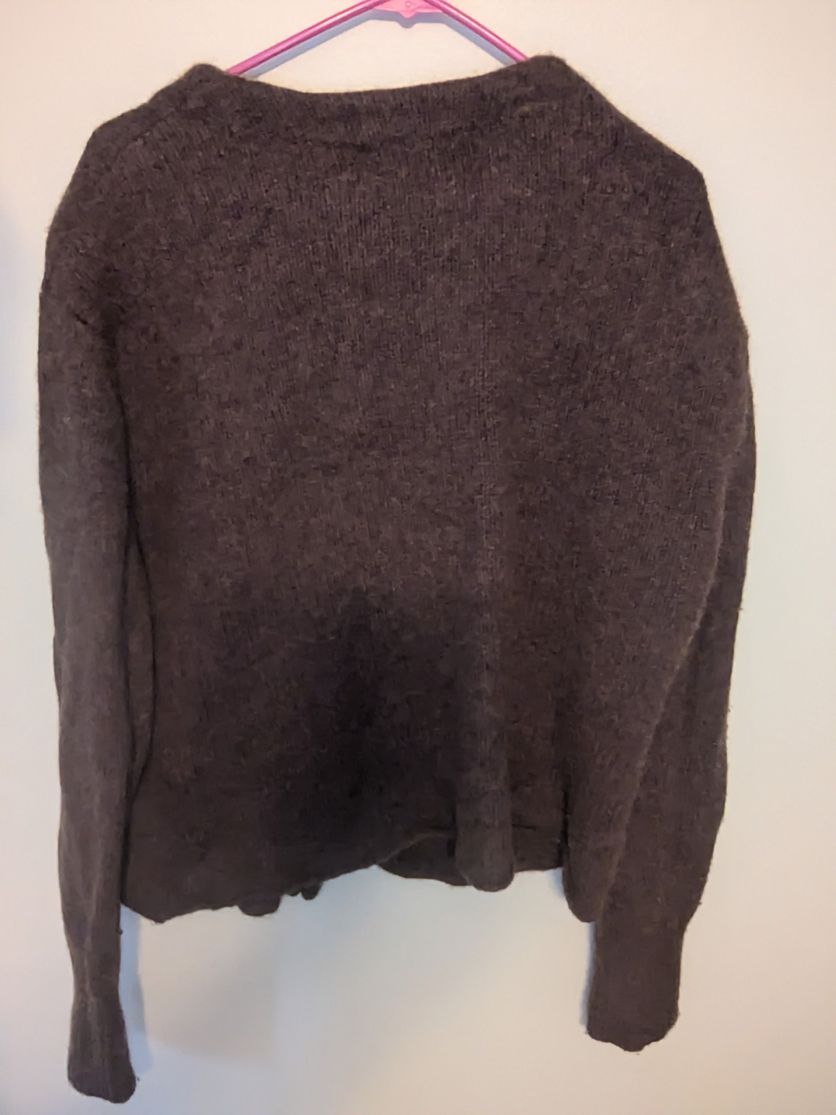 Zara Zara Cardigan Cropped Maroon Size US XL / EU 56 / 4 - 2 Thumbnail