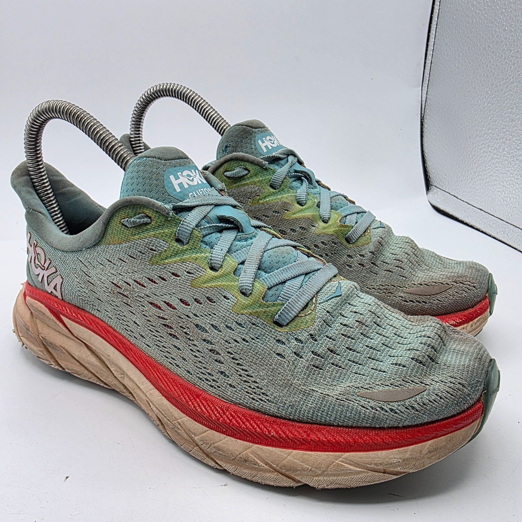 Hoka One One Clifton 8 Womens Size 5.5 B Aqua Green Athletic