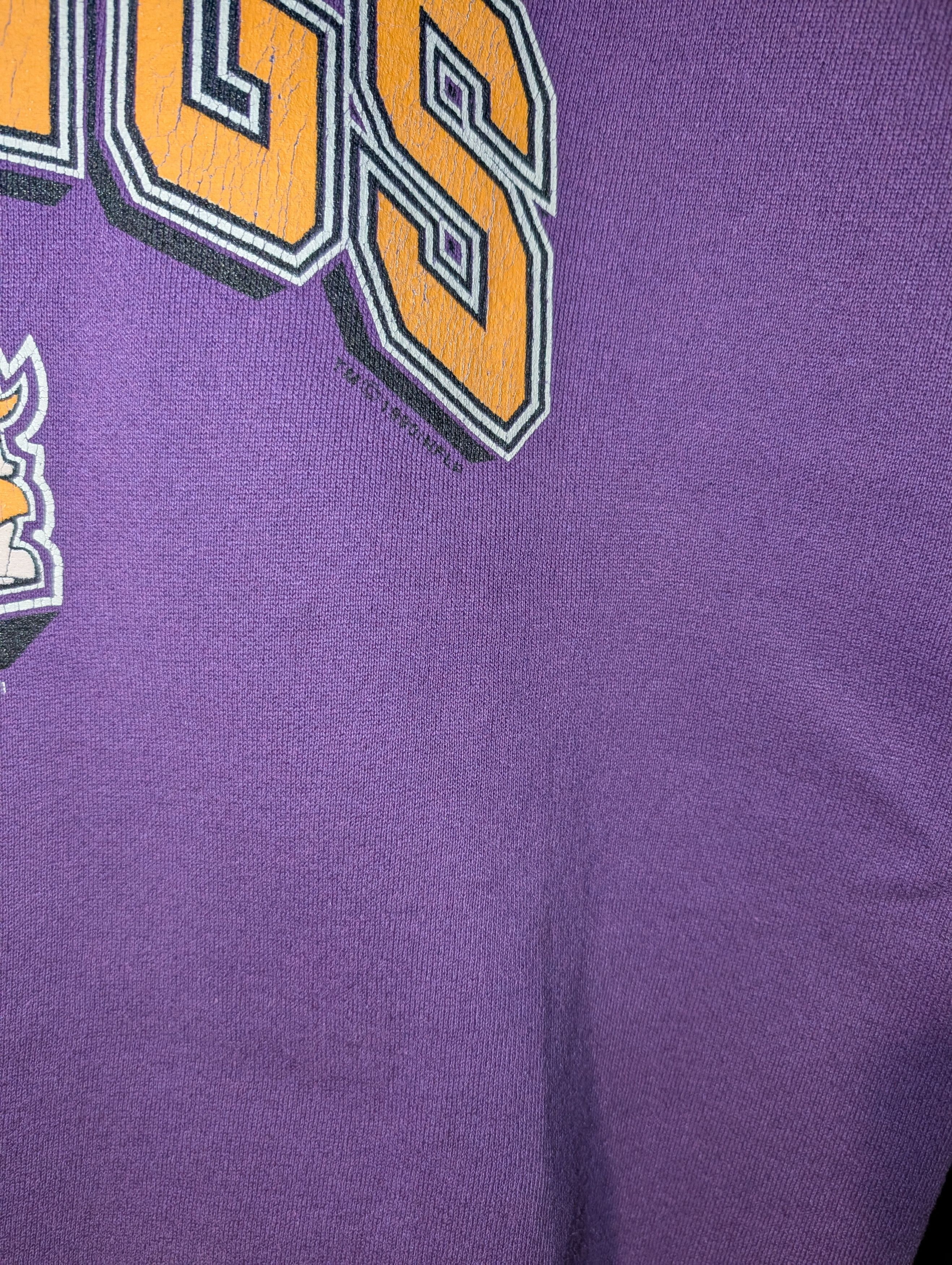 NFL Vintage 90s Minnesota Vikings NFL Logo 7 Sweatshirt Size US XL / EU 56 / 4 - 7 Thumbnail