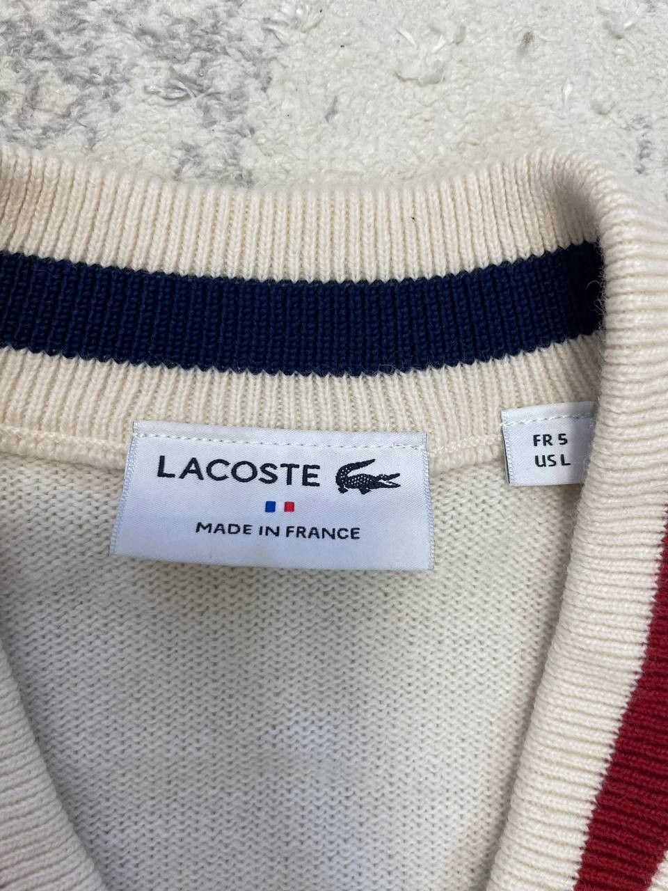 Lacoste Lacoste Wool Sweater Men's Made in France PREPPY Style Size US L / EU 52-54 / 3 - 11 Thumbnail