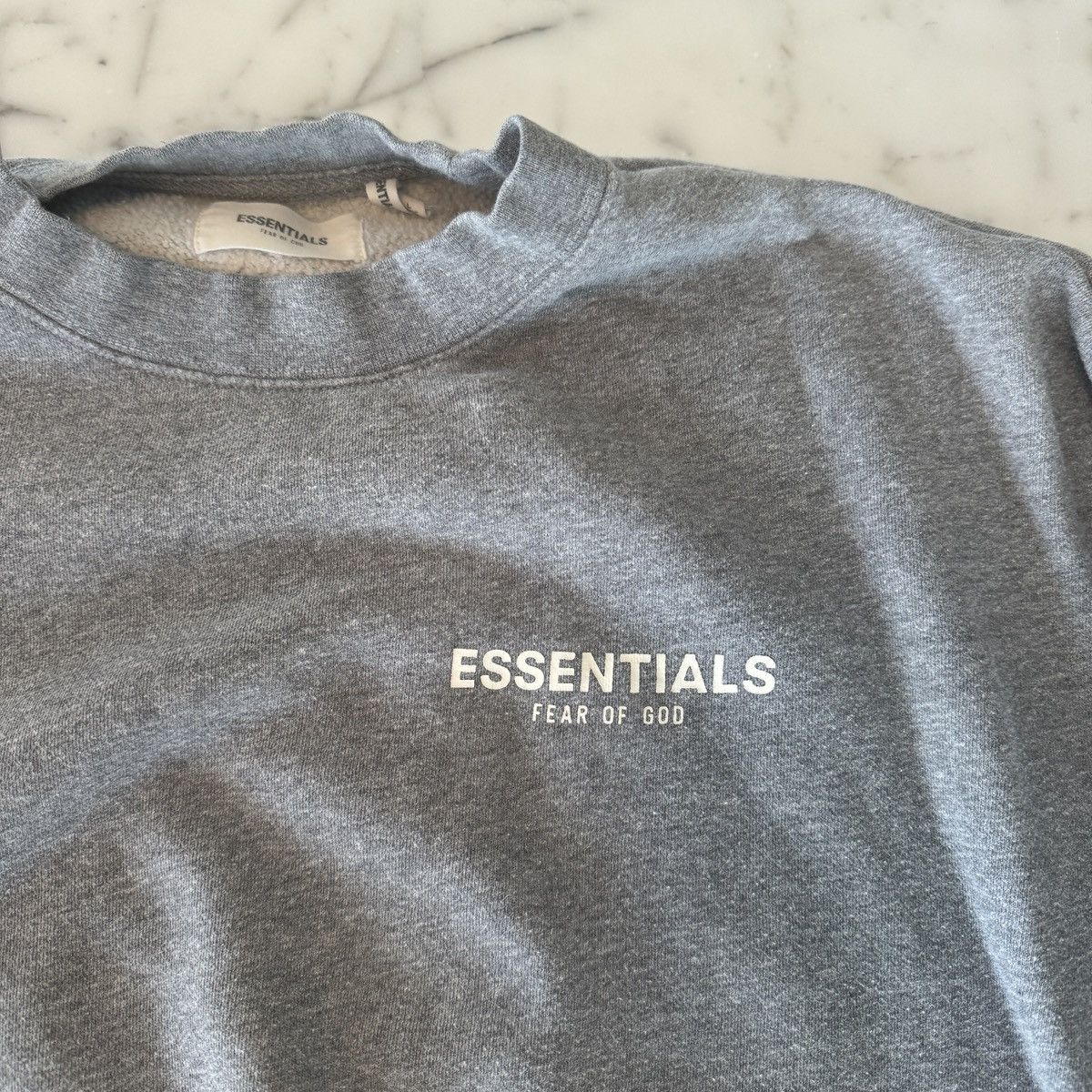 Fear of god crewneck grey sz outlet Large