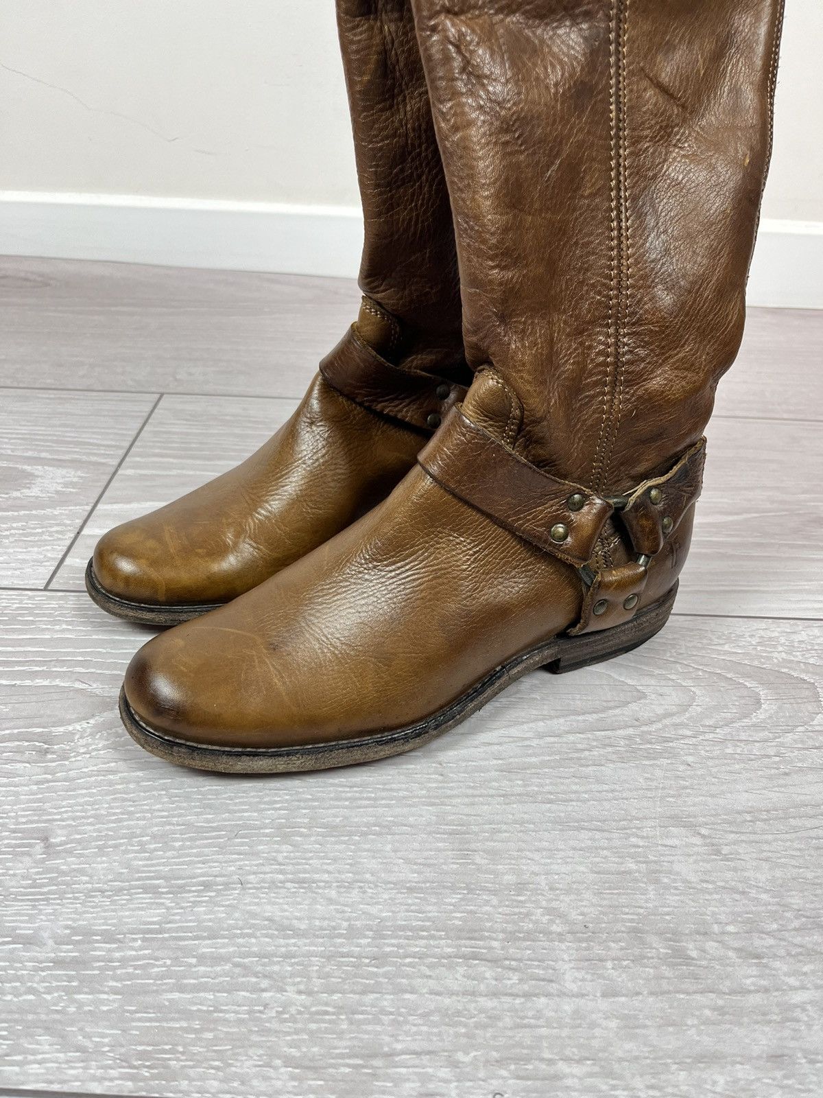 Frye Frye USA Melissa Brown Leather High Womens Boots Size US 7 / IT 37 - 4 Thumbnail