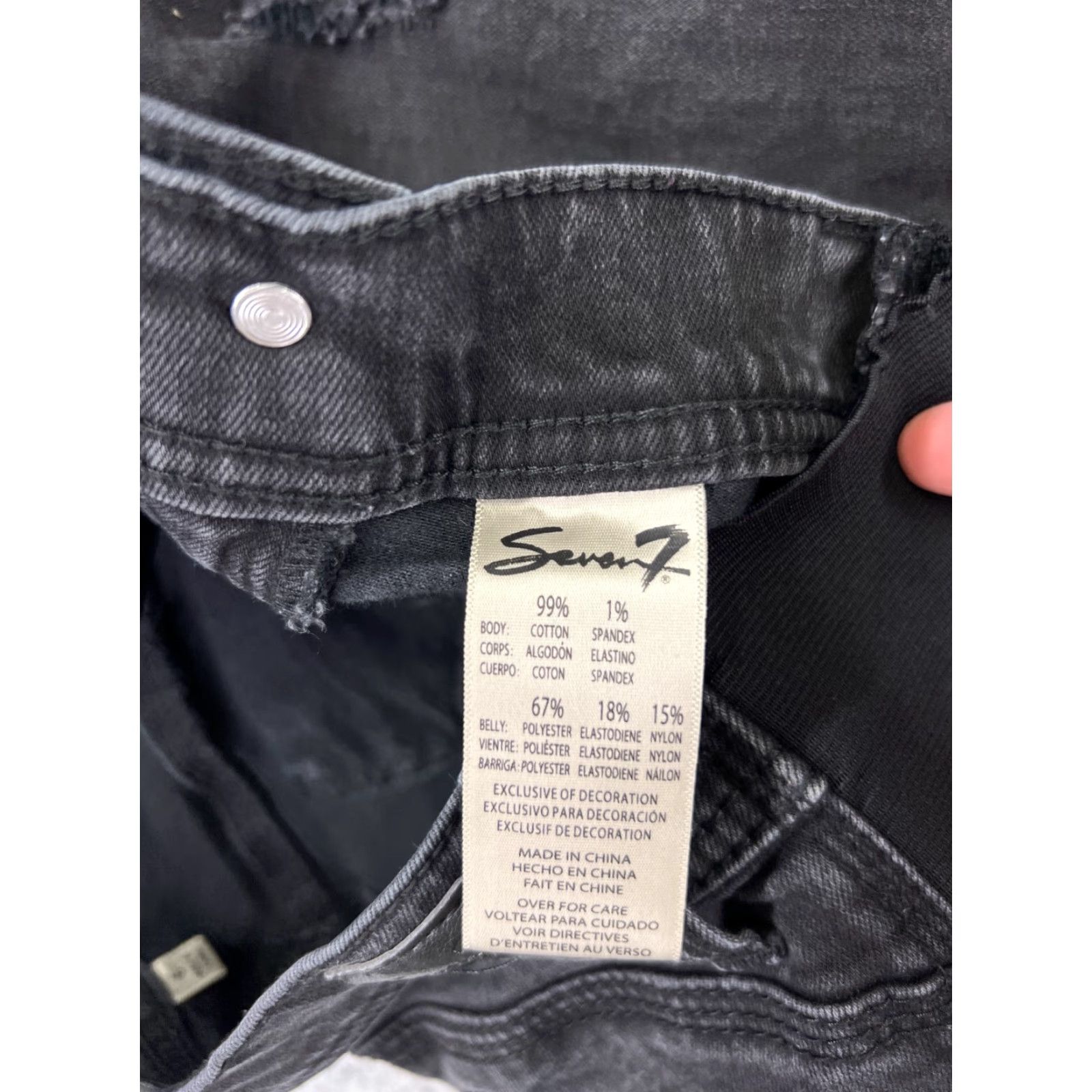 Vintage Seven7 Jeans Women 6 Black Denim Maternity Skinny Tapered Distressed 26x26 Jeans Women 6 Black Denim Maternity Skinny Tapered Distressed 26x26 Size 28" / US 6 / IT 42 - 7 Thumbnail