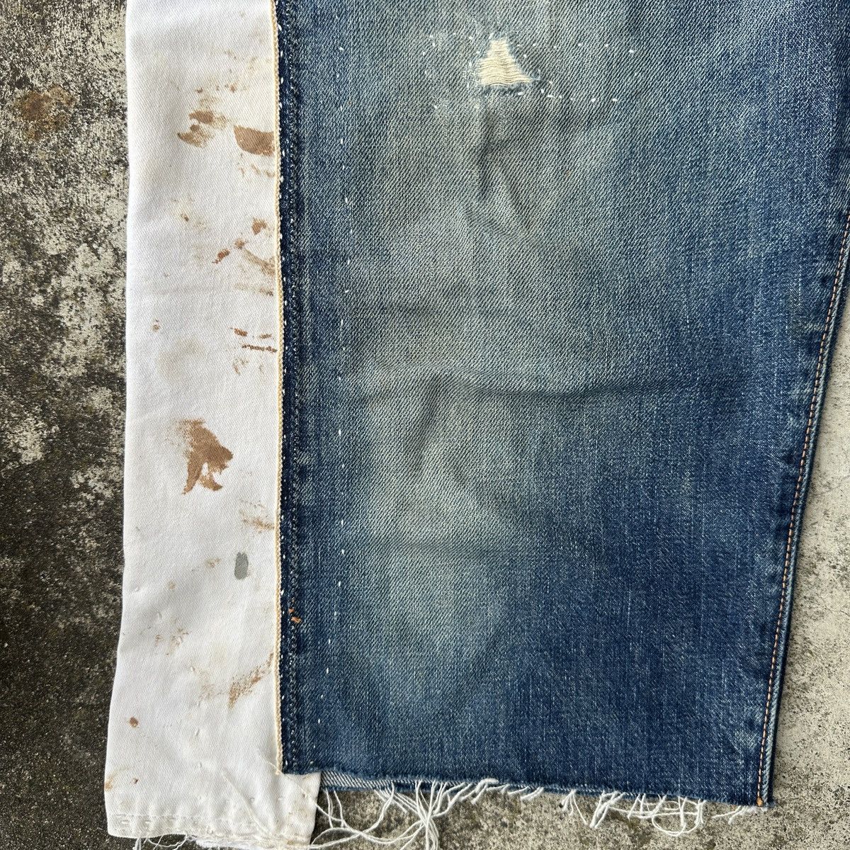 Evisu Thrashed No 2 selvedge Denim seagulls Daicock jort capris Size US 36 / EU 52 - 14 Thumbnail
