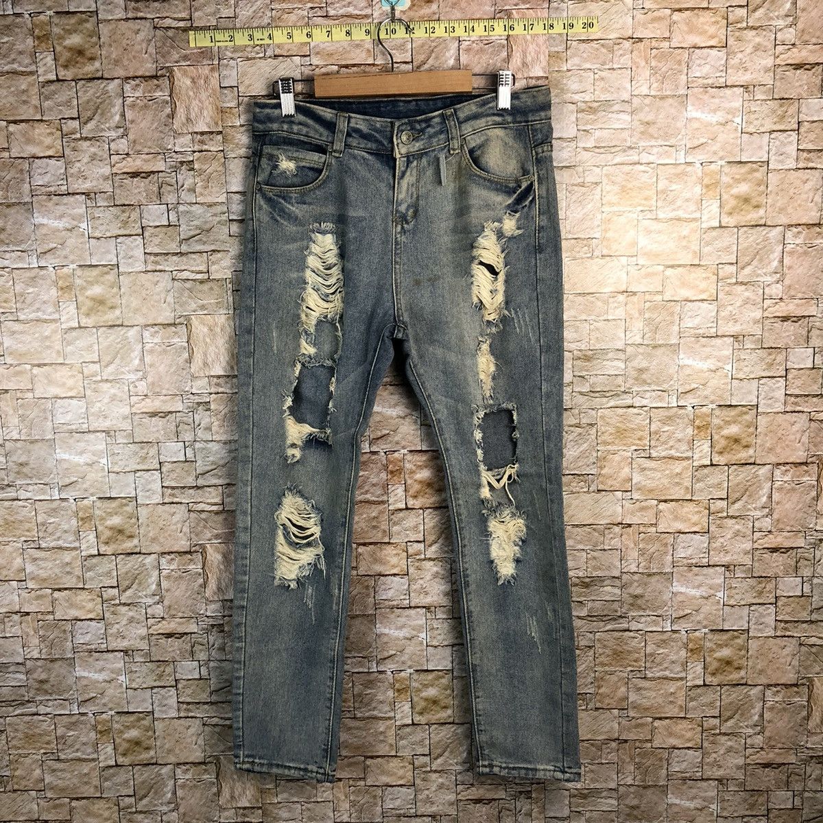Japanese Brand Zichen Jeans Distressed Denim Pants #A129 Size US 31 - 1 Thumbnail
