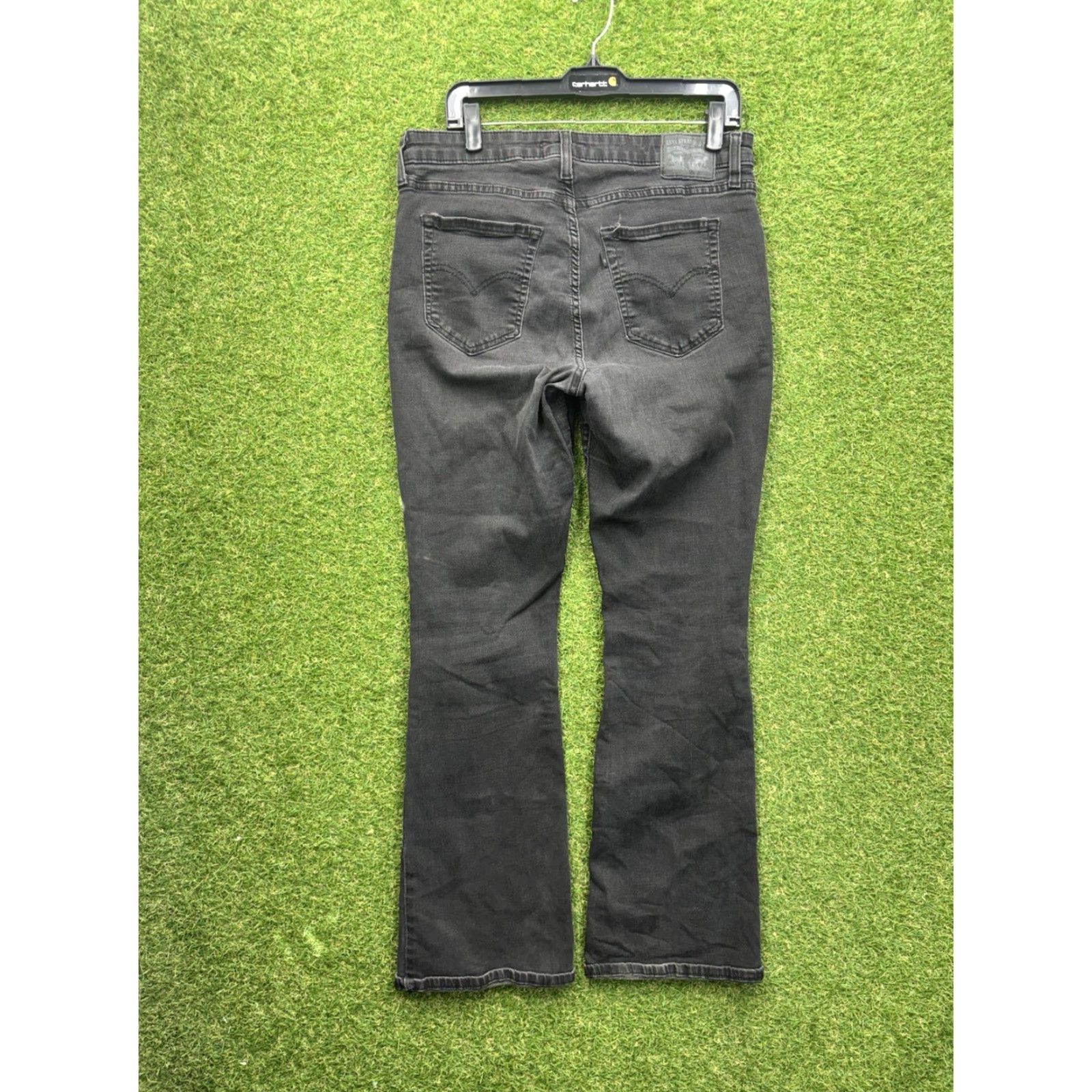 Levi's Levis 725 Jeans Womens 33 Boot Cut High Rise Dark Wash Denim Stretch 33x30 Size 24" / US 00 / IT 34 - 2 Thumbnail