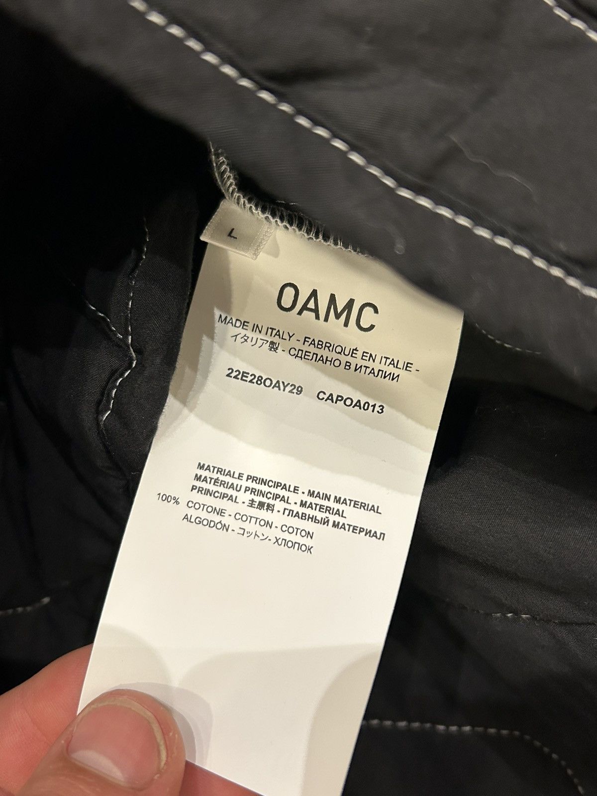 Fragment Design OAMC X Fragment Design Combat Liner Quilted Jacket Size US L / EU 52-54 / 3 - 4 Thumbnail